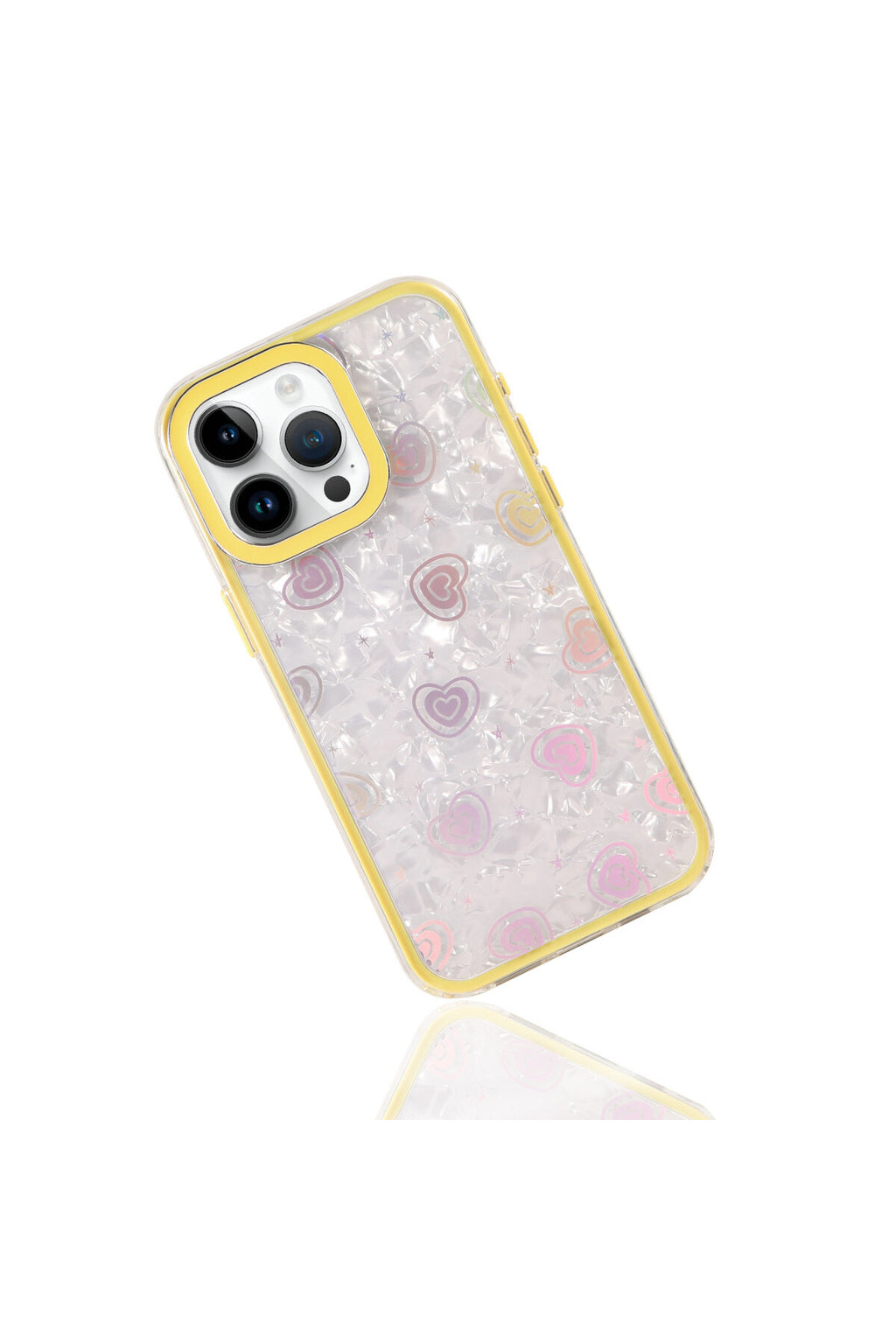 Apple iPhone 14 Pro Max Uyumlu Lumi Desenli Kapak - Sarı