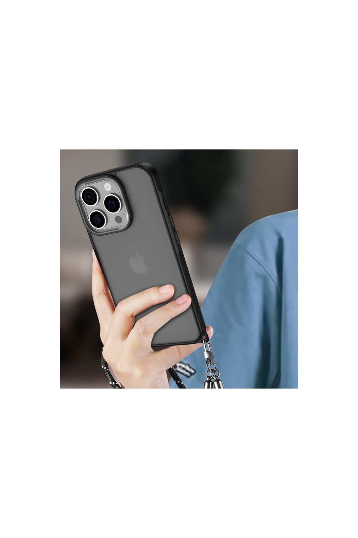 Apple iPhone 16 Pro Uyumlu Kılıf Elegant Kapak - Siyah