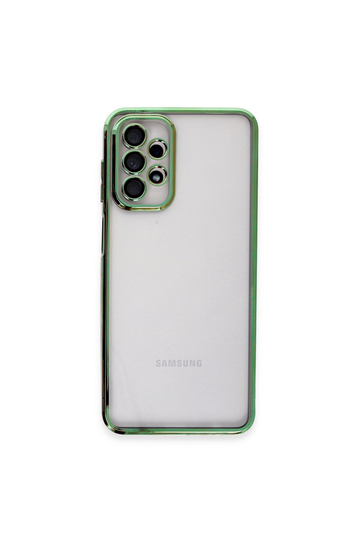 Samsung Galaxy A23 4G Uyumlu Kılıf Lensli Silikon - Yeşil