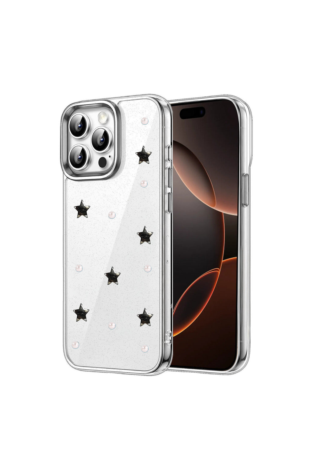 Apple iPhone 15 Pro Uyumlu Fiyonk Desenli Kapak - Desen 7