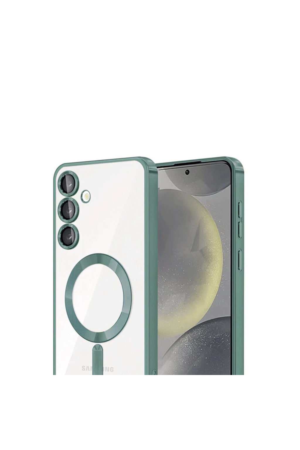 Samsung Galaxy A55 5G Uyumlu Kross Magneticsafe Kapak - Koyu Yeşil