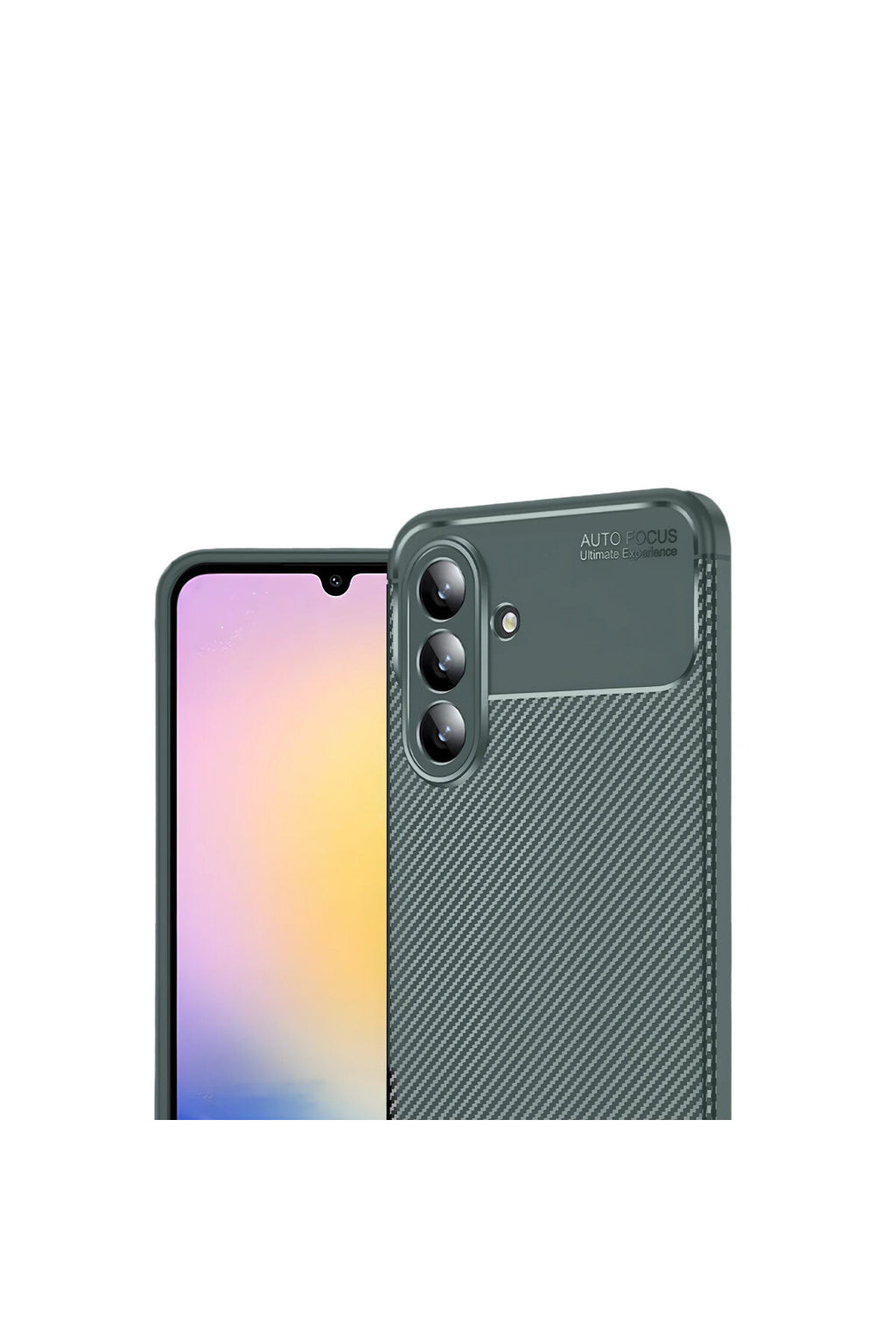 Samsung Galaxy S25 FE Uyumlu Auto Focus Karbon Kapak - Koyu Yeşil