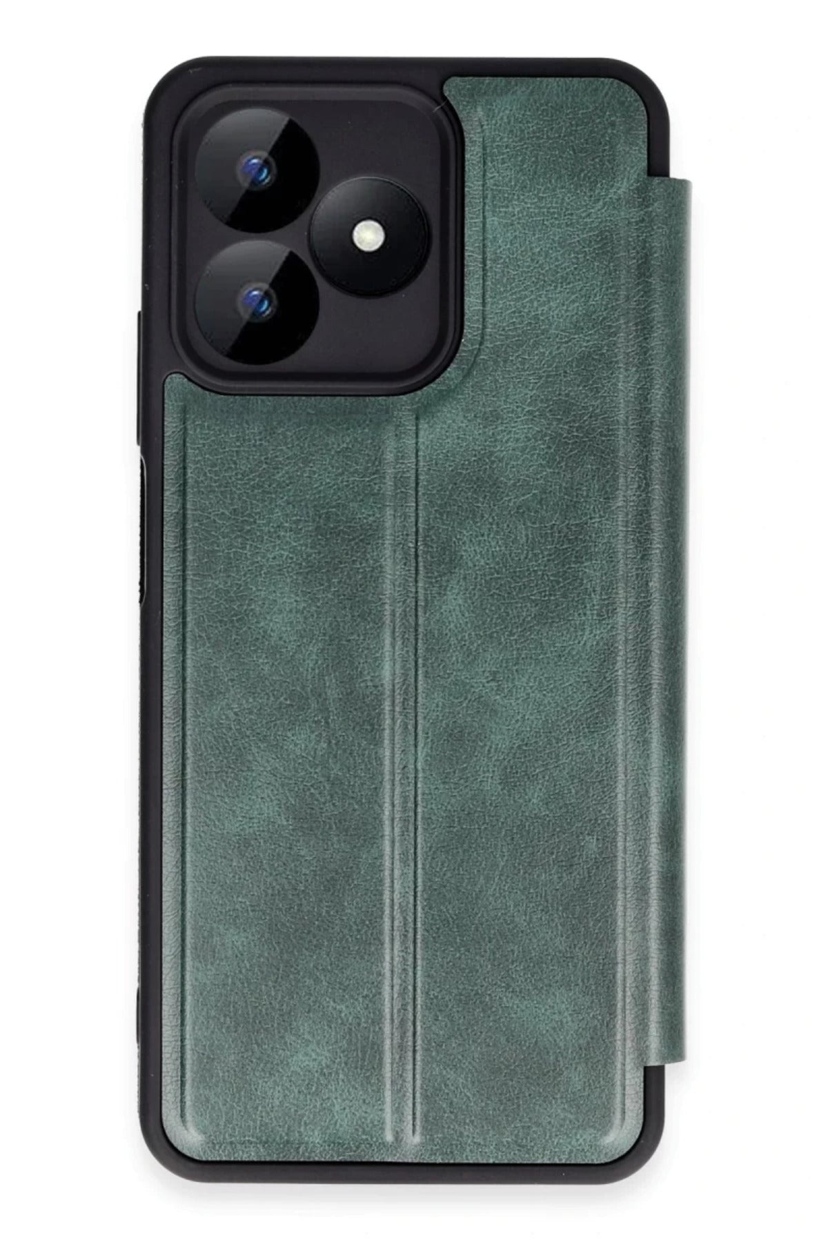 Realme Note 50 4G Uyumlu Kılıf Flip Cover - Koyu Yeşil