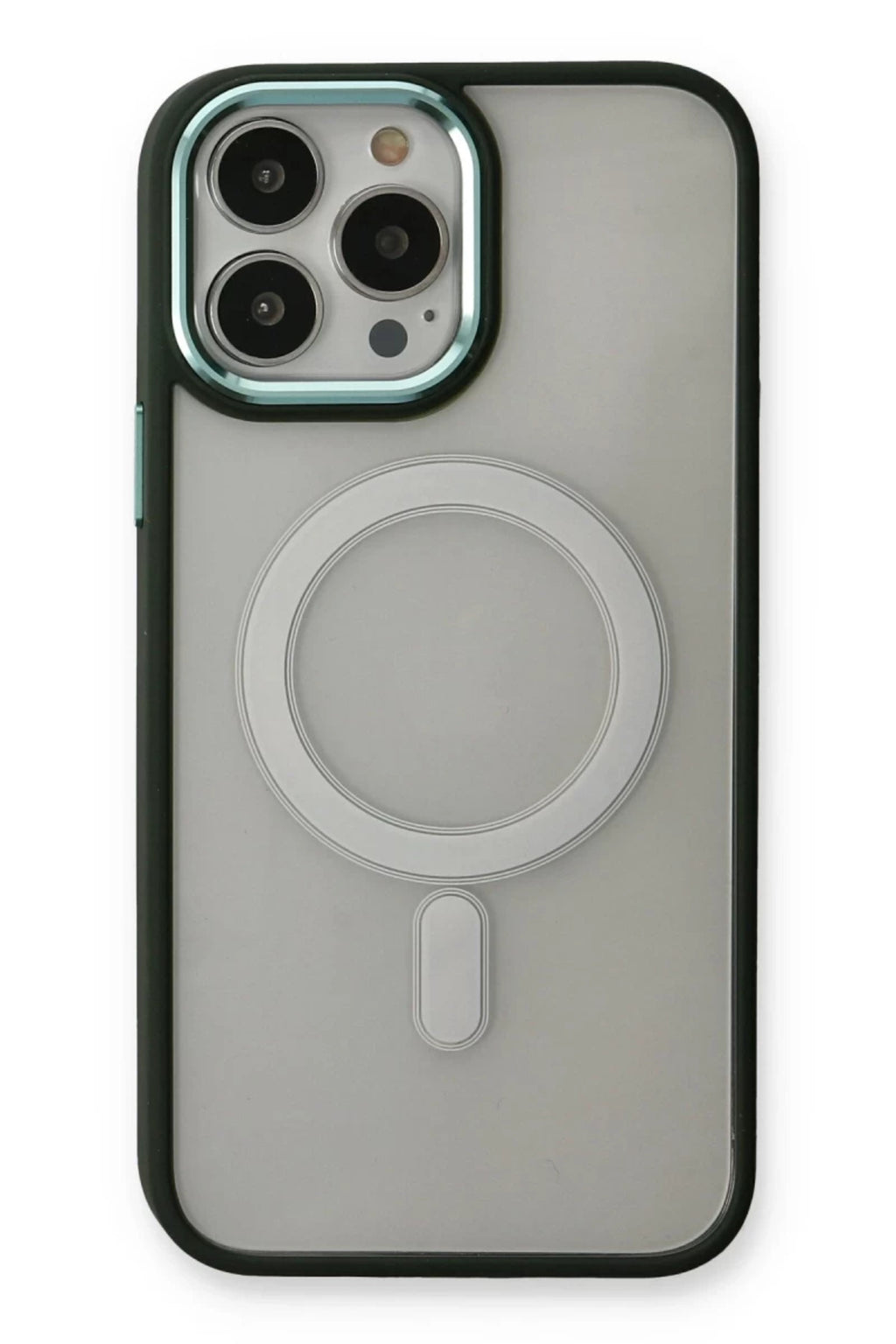 Apple iPhone 14 Pro Uyumlu Kılıf Room Magneticsafe Silikon - Köknar Yeşili