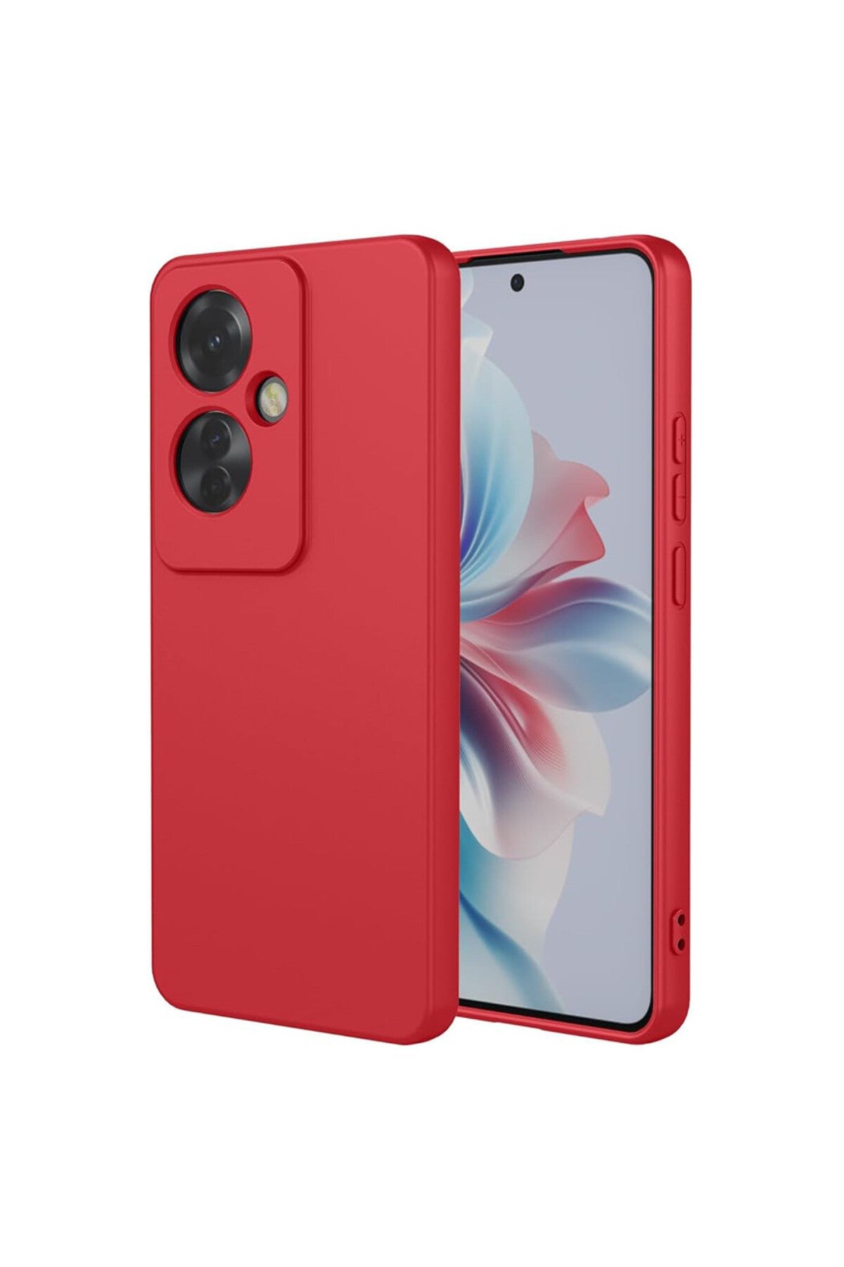 Oppo Reno 11F Uyumlu Kılıf First Silikon - Kırmızı