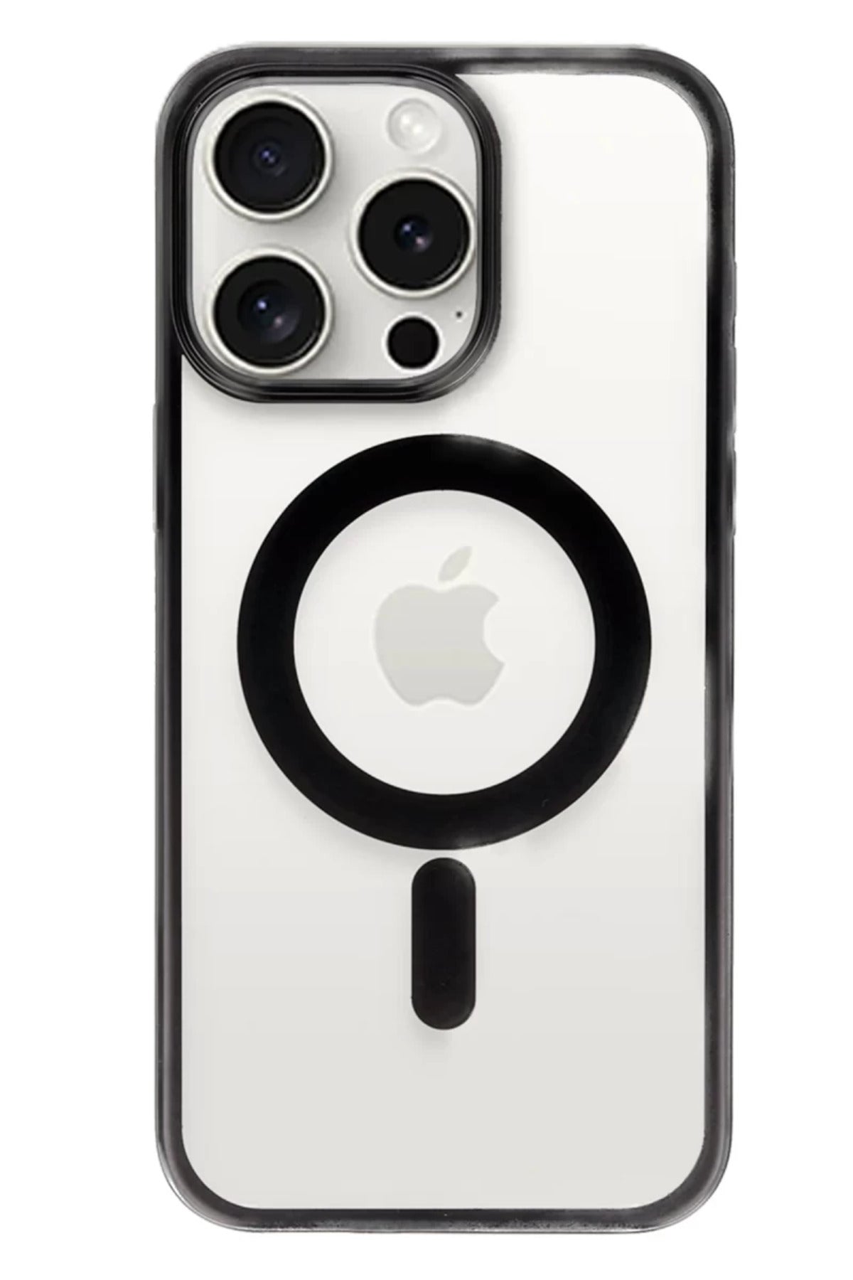 Apple iPhone 15 Pro Uyumlu Kılıf Erozi Magsafe Kapak - Siyah