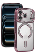 Apple iPhone 17 Pro Max Uyumlu Joke Simli Magneticsafe Kılıf - Pembe