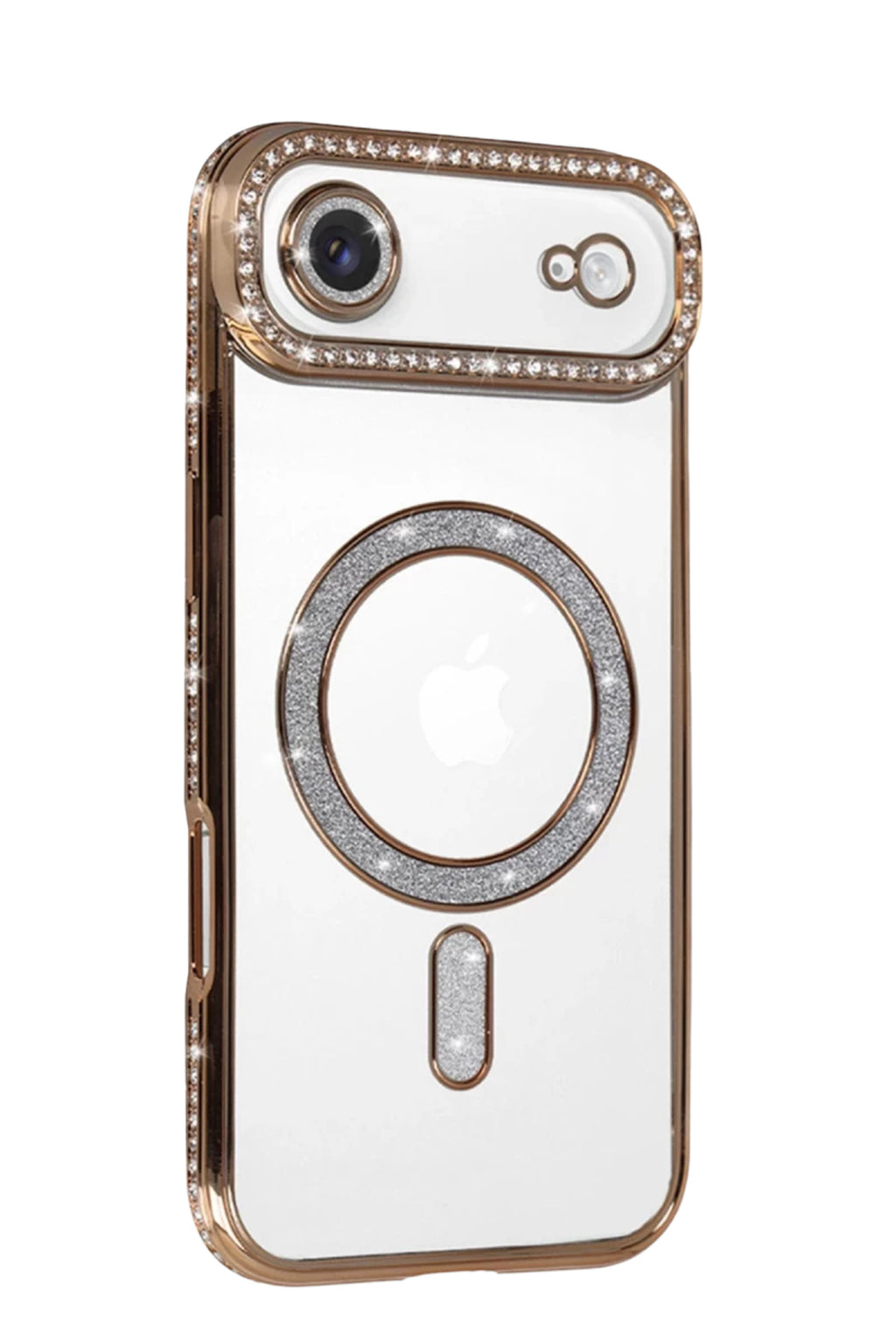 Apple iPhone 17 Air Uyumlu Joke Simli Magneticsafe Kılıf - Gold