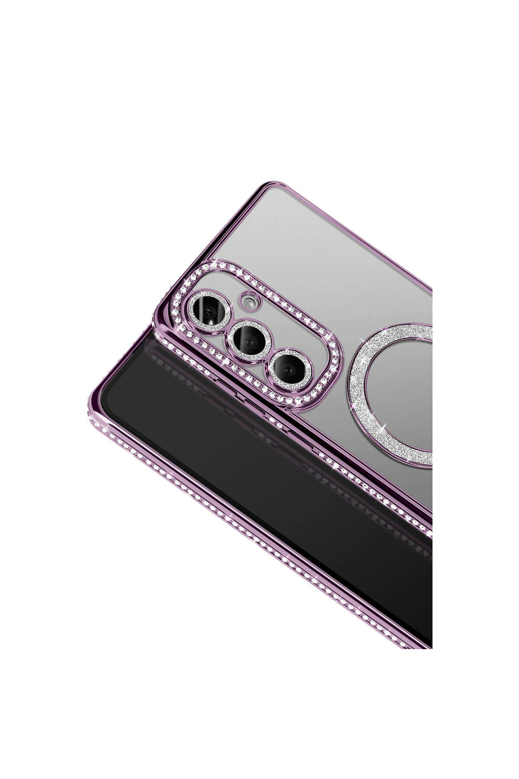 Samsung Galaxy S26 Plus Uyumlu Joke Simli Magneticsafe Kılıf - Derin Mor