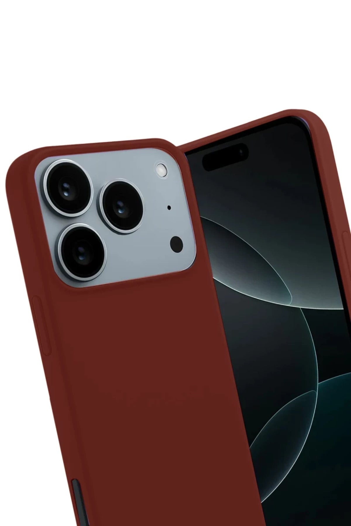 Apple iPhone 17 Pro Max Uyumlu First Silikon - Bordo