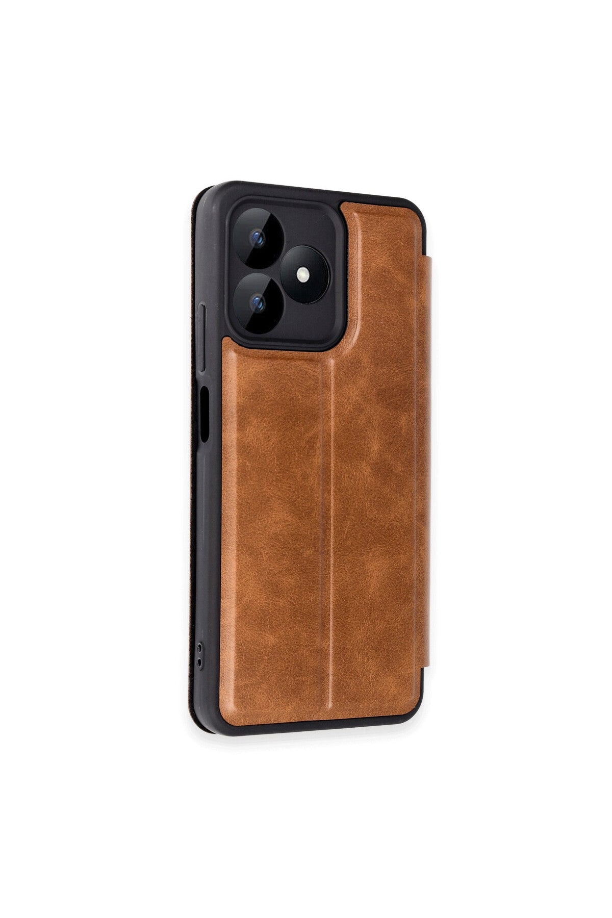 Realme Note 50 4G Uyumlu Kılıf Flip Cover - Taba