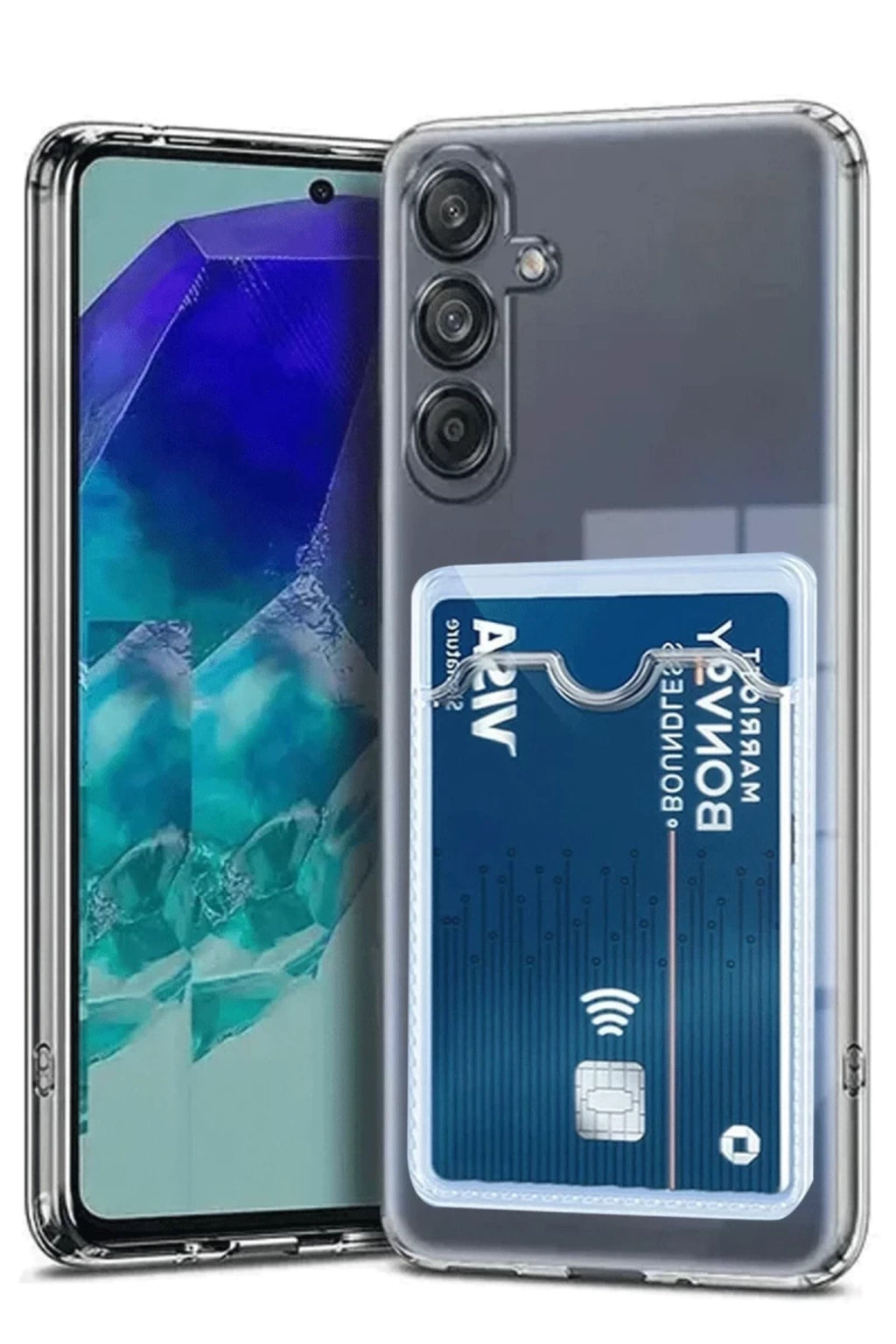 Samsung Galaxy A17 5G Uyumlu Kart Şeffaf Silikon - Şeffaf