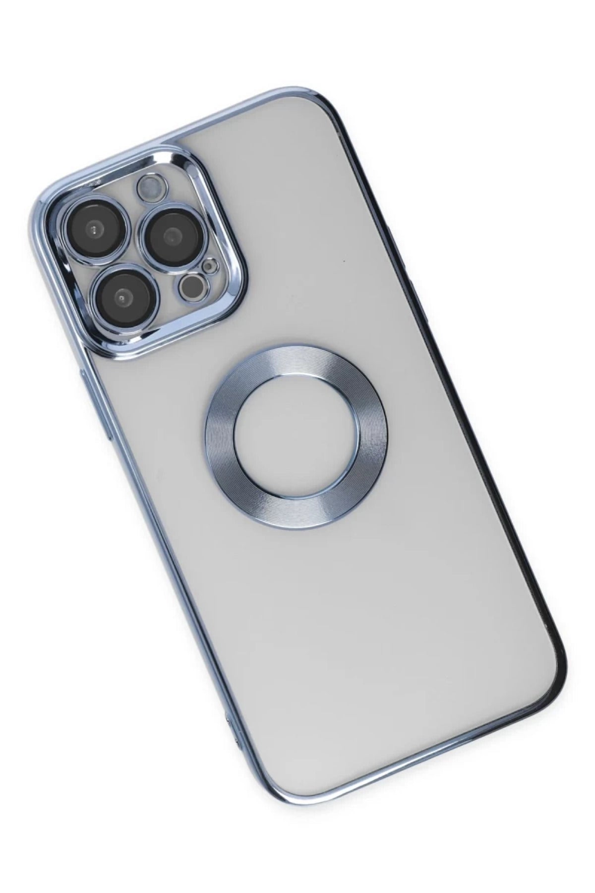 Apple iPhone 14 Pro Uyumlu Kılıf Slot Silikon - Sierra Blue