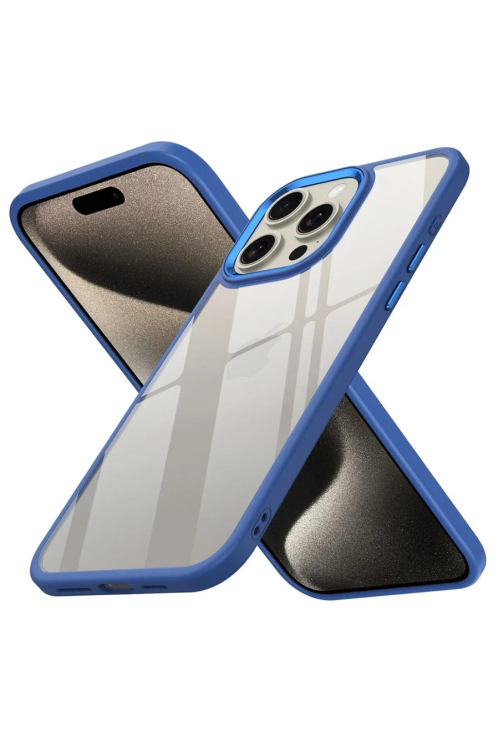 Apple iPhone 15 Pro Uyumlu Kılıf Power Silikon - Mavi
