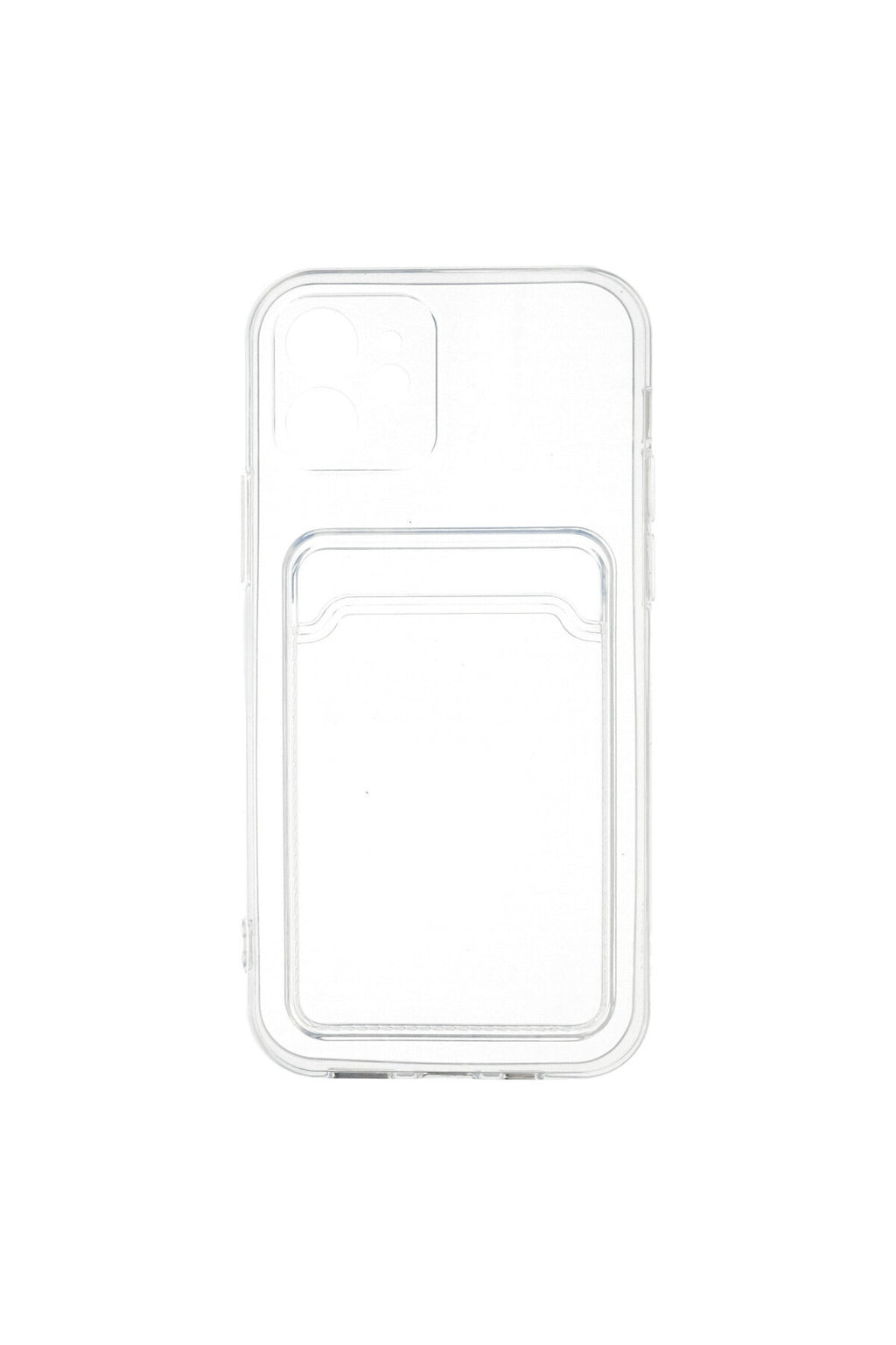 Apple iPhone 12 Uyumlu Kılıf Kart Şeffaf Silikon - Şeffaf