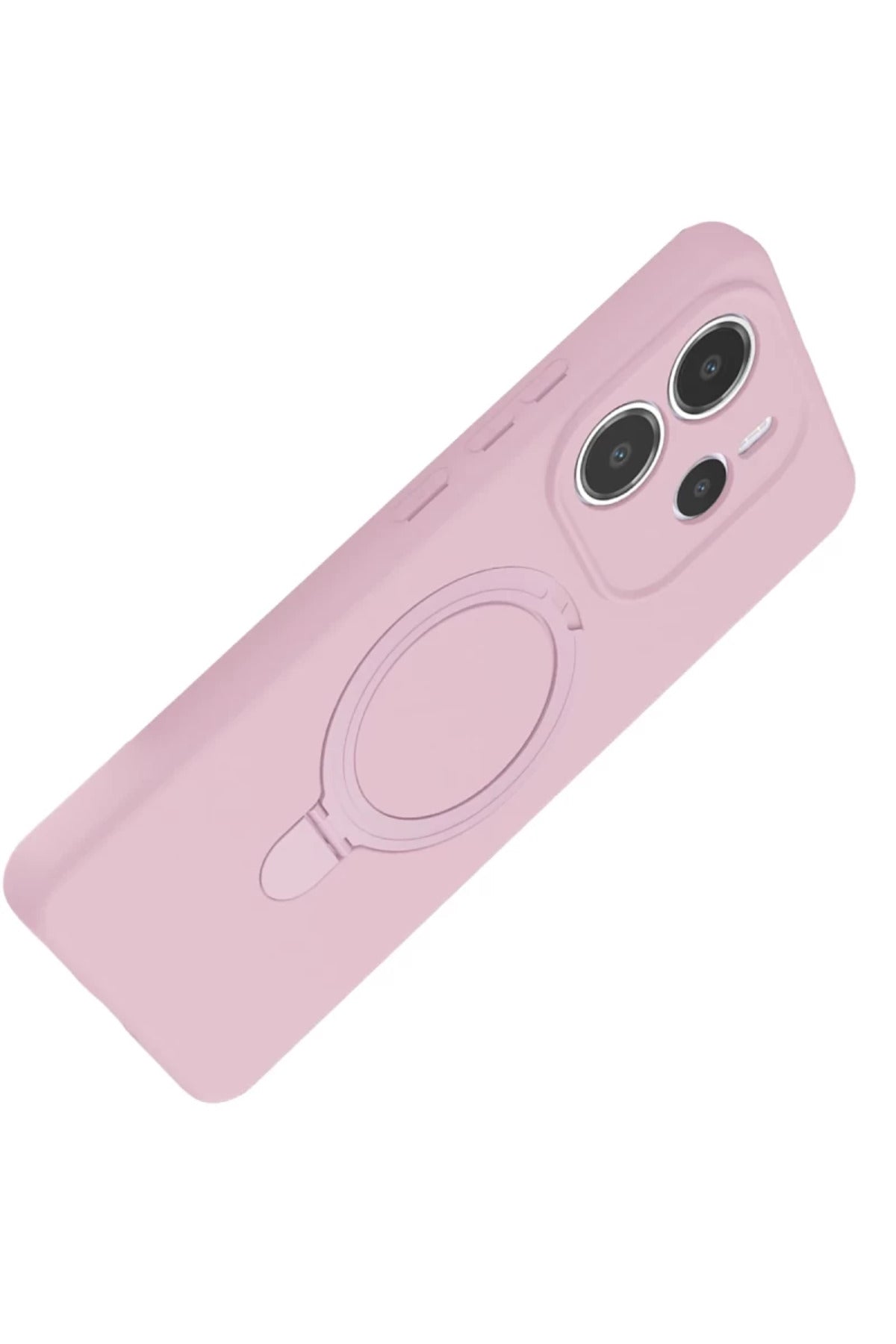 Xiaomi Redmi Note 14 4G Uyumlu Regal Magsafe Standlı Kapak - Açık Pembe
