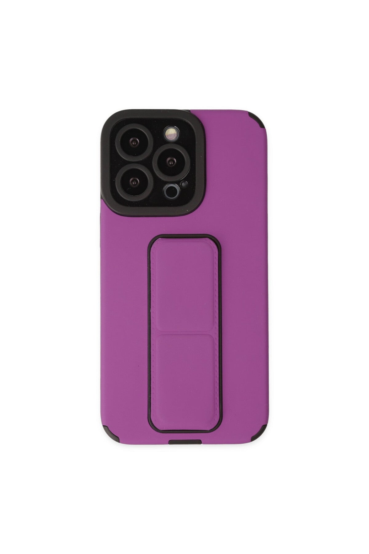 Apple iPhone 13 Pro Max Uyumlu Kılıf Mega Standlı Silikon - Mor