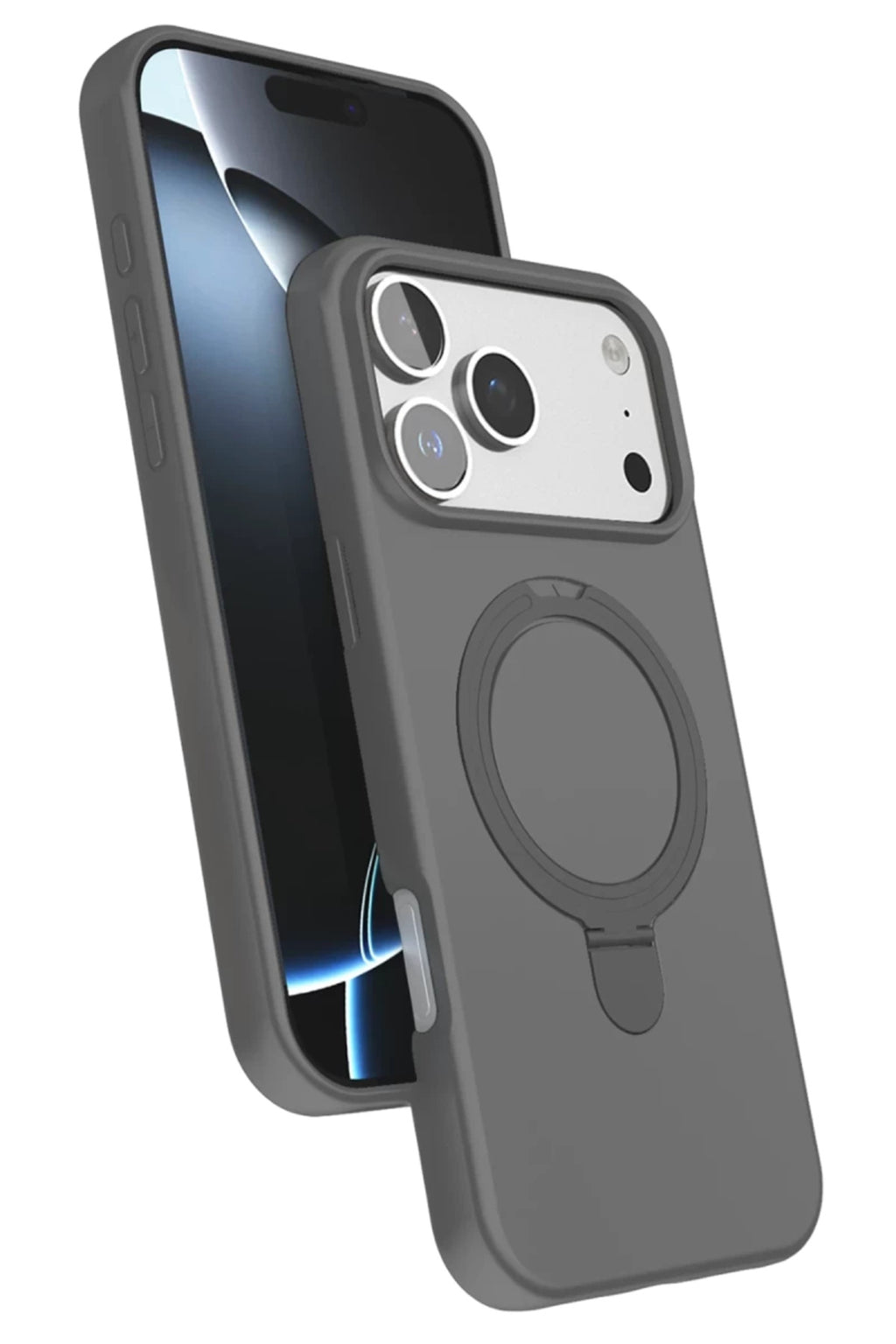 Apple iPhone 17 Pro Uyumlu Regal Magsafe Standlı Kapak - Titan Gri