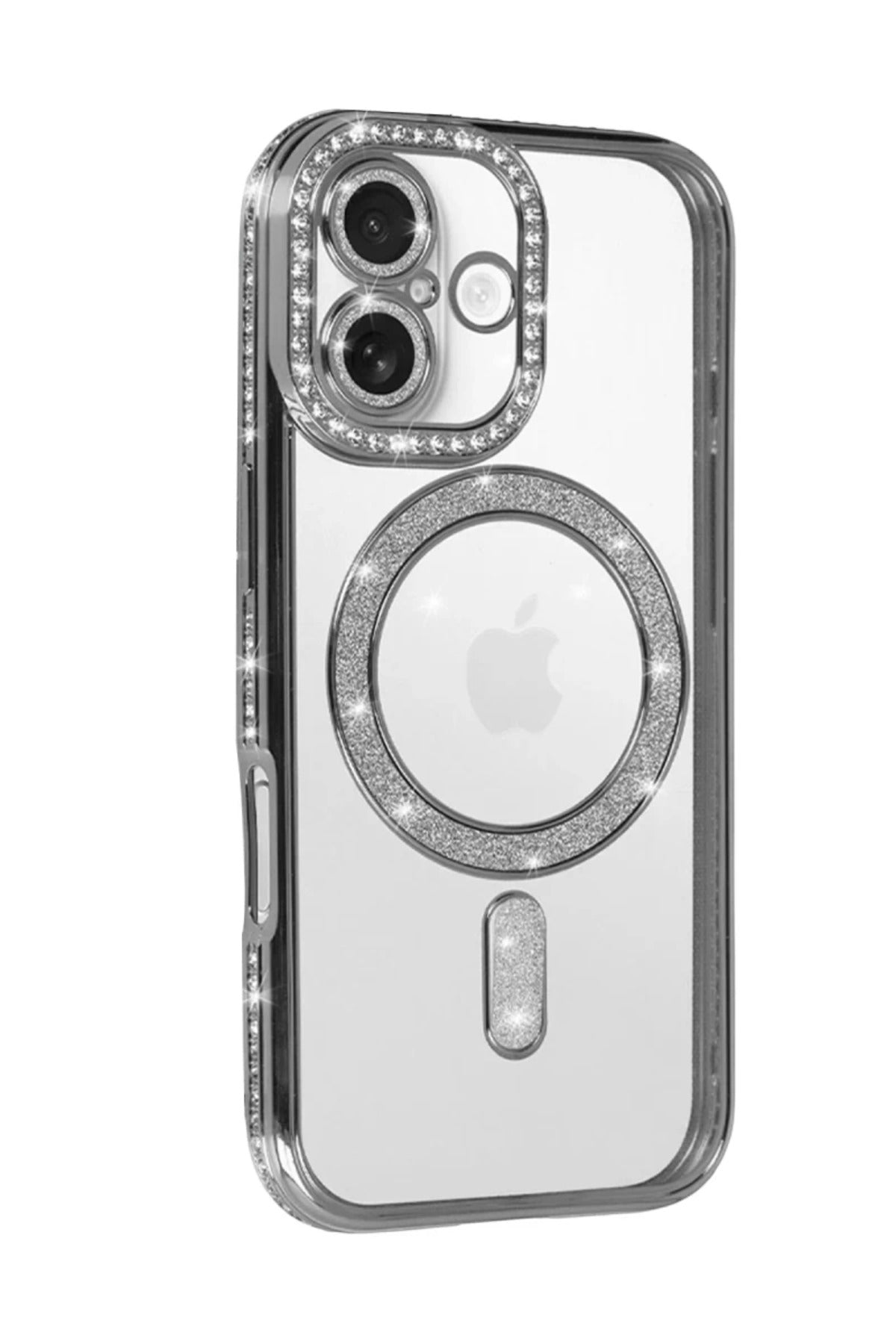 Apple iPhone 17 Uyumlu Joke Simli Magneticsafe Kılıf - Gümüş