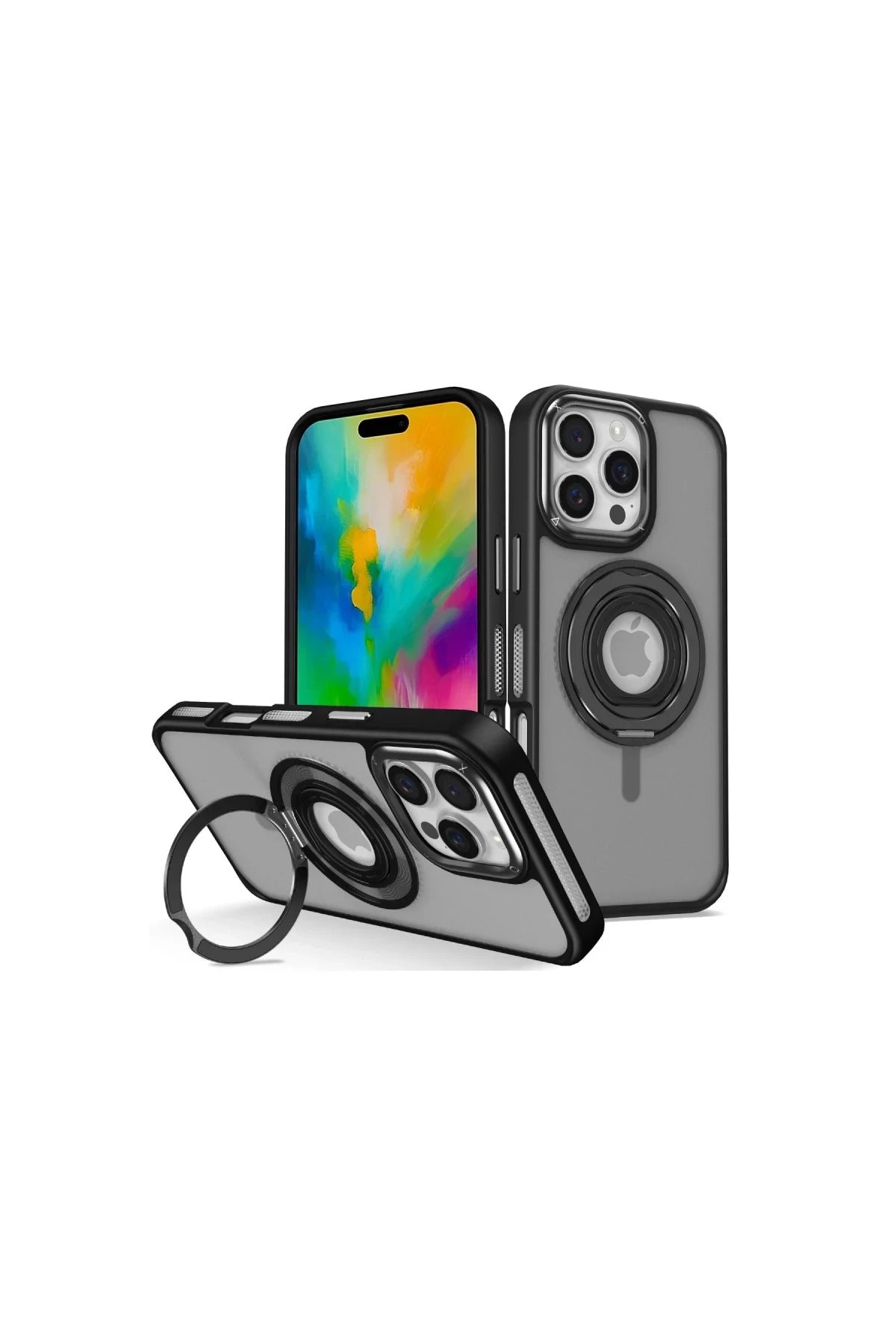 Joko Apple iPhone 16 Pro Uyumlu Banza Magsafe Standlı Kapak - Siyah