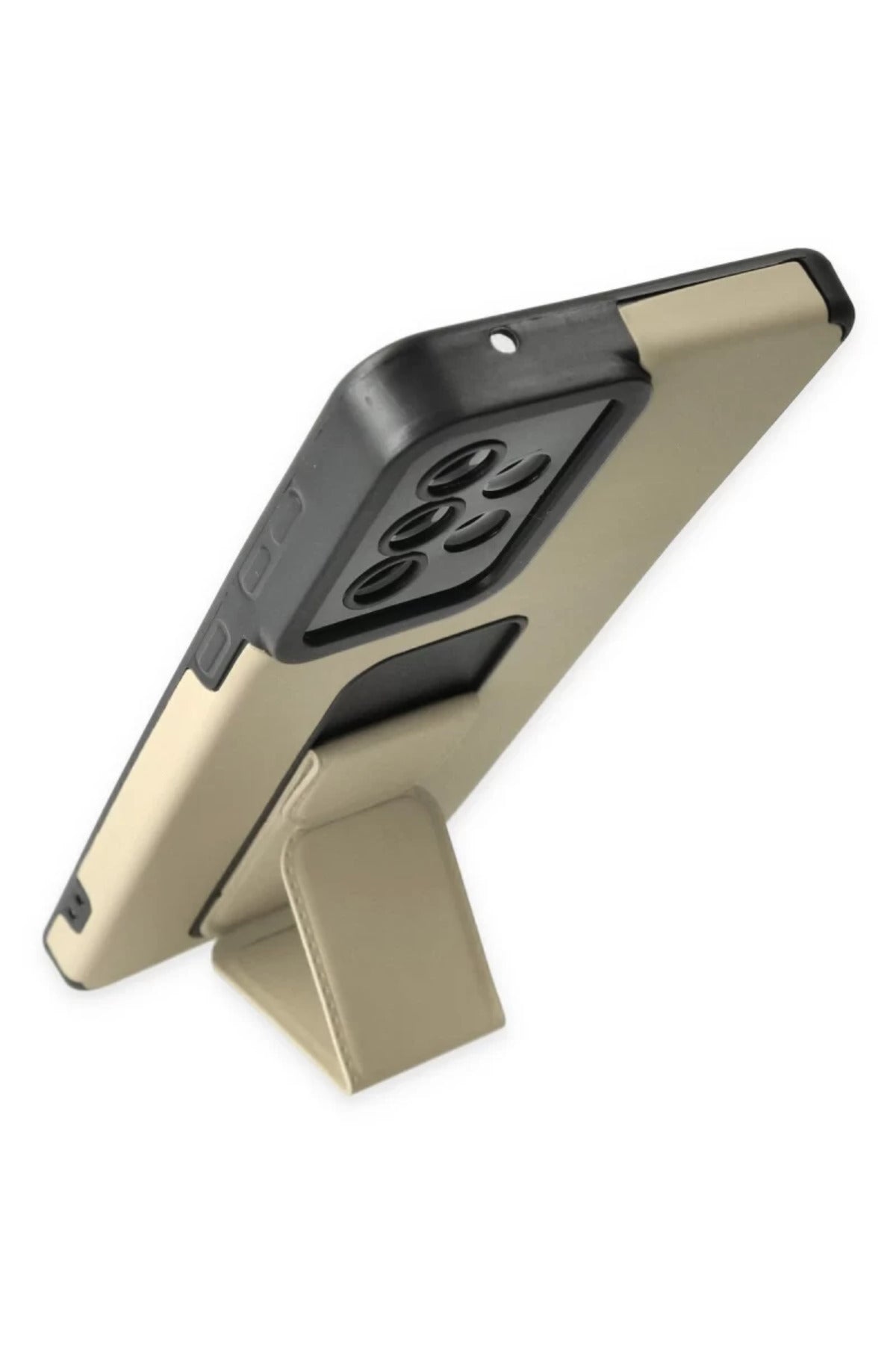 Samsung Galaxy A33 5G Uyumlu Kılıf Mega Standlı Silikon - Gold
