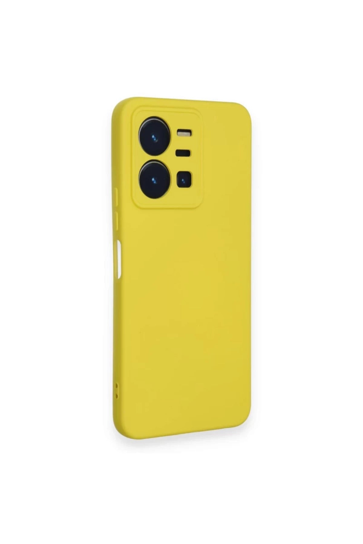 Vivo Y35 Uyumlu Kılıf Nano içi Kadife Silikon - Sarı