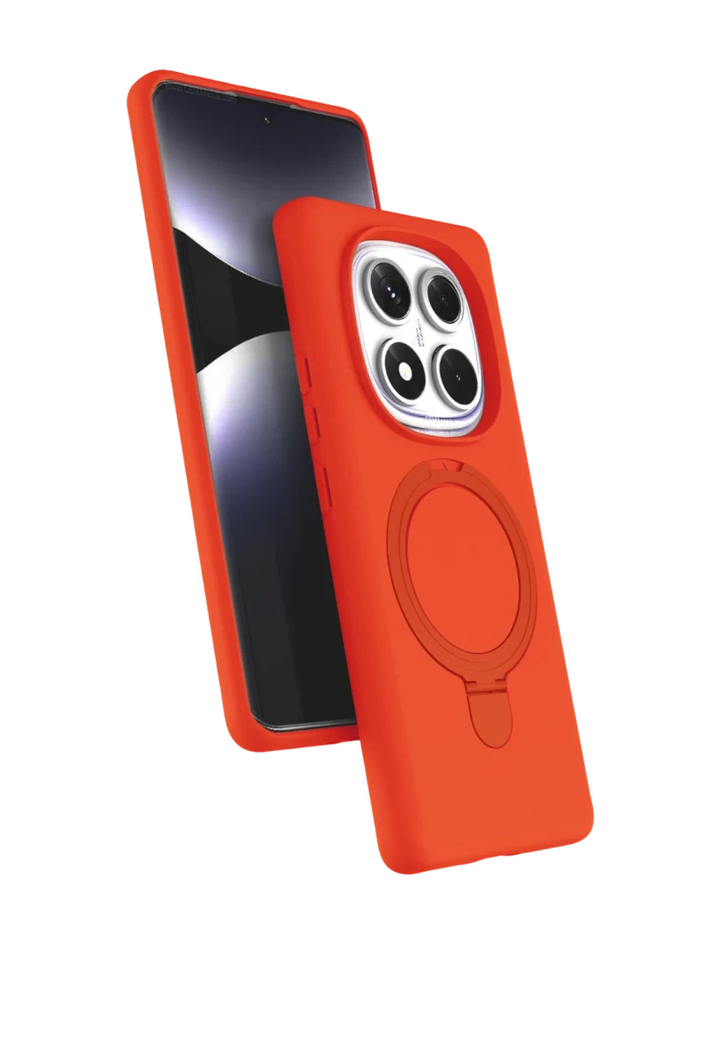 Xiaomi Redmi Note 14 Pro 4G Uyumlu Regal Magsafe Standlı Kapak - Turuncu