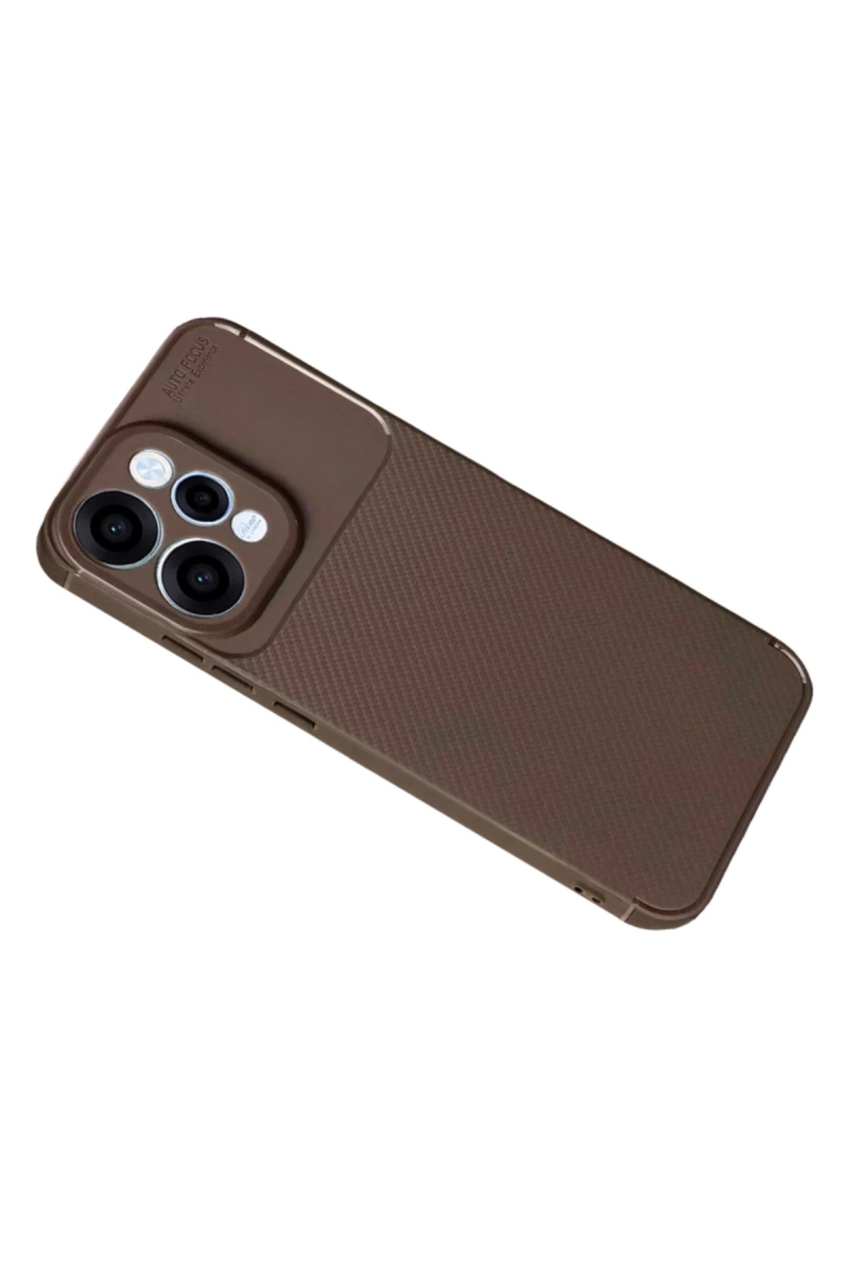 Oppo Reno 15 Uyumlu Auto Focus Karbon Kapak - Kahverengi
