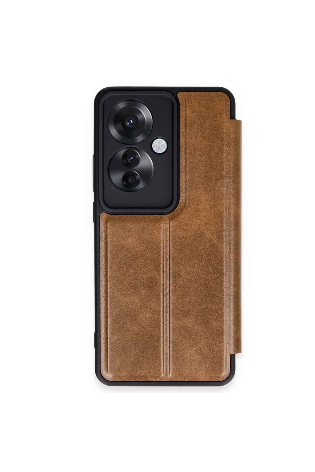 Oppo Reno 11F Uyumlu Kılıf Flip Cover - Taba