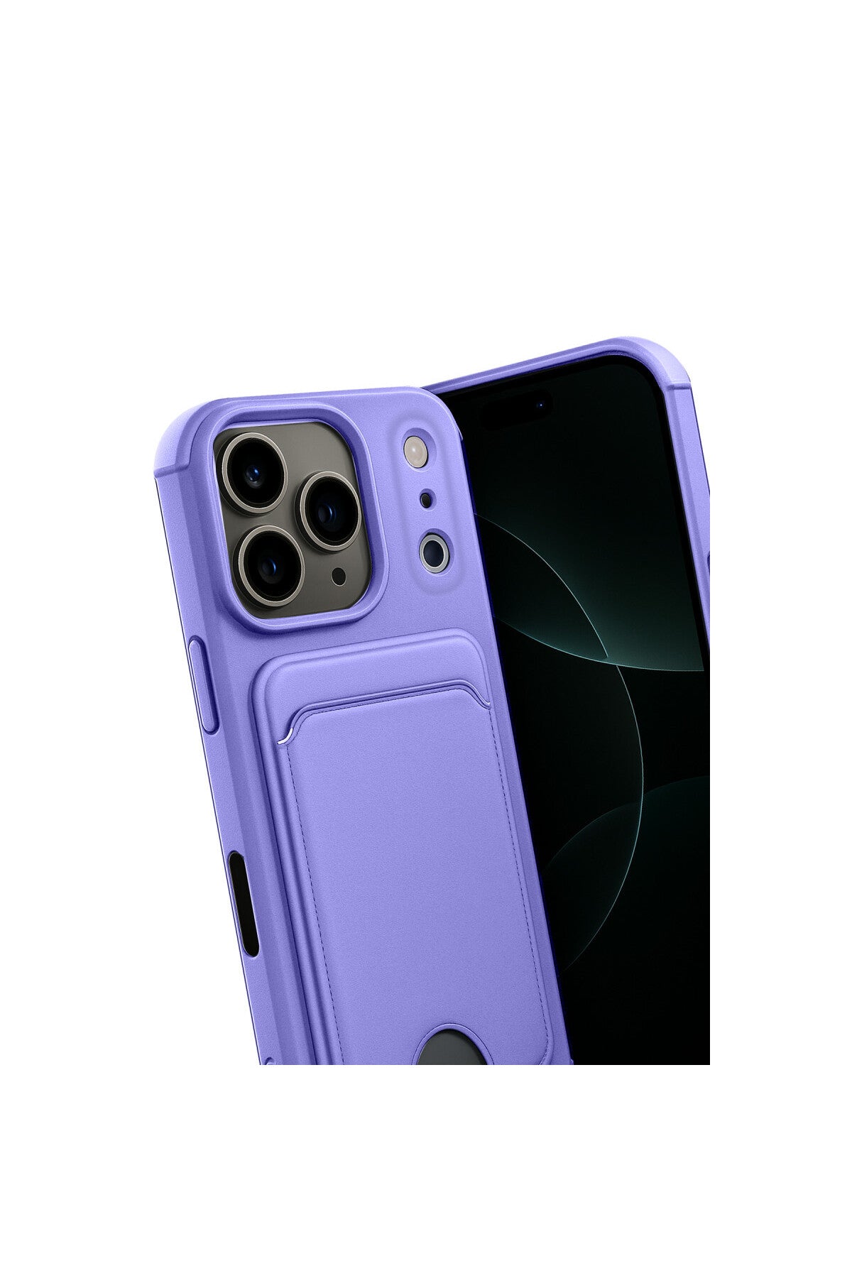 Apple iPhone 17 Pro Uyumlu Kelvin Kartvizitli Silikon - Lila