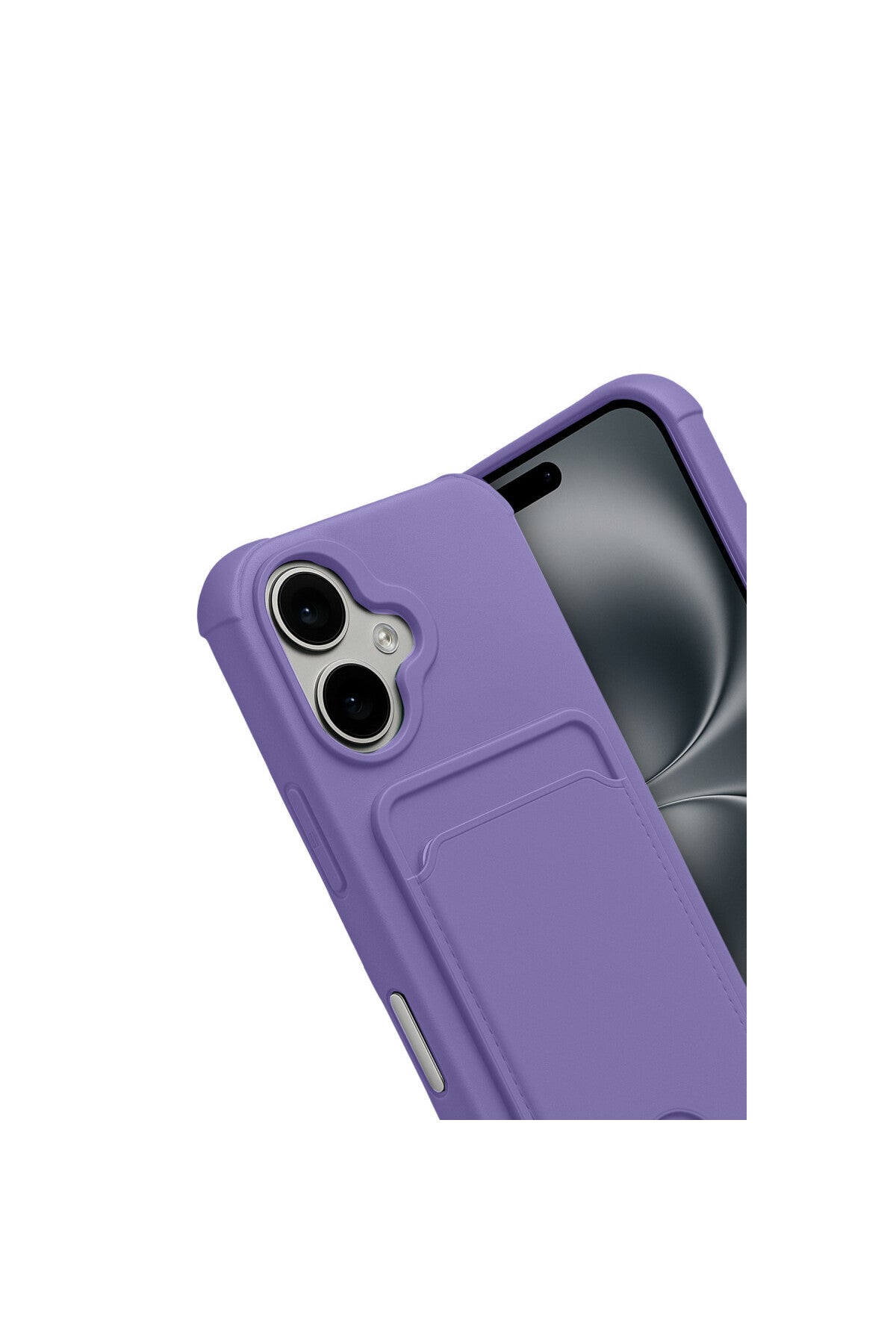 Apple iPhone 17 Uyumlu Kelvin Kartvizitli Silikon - Lila