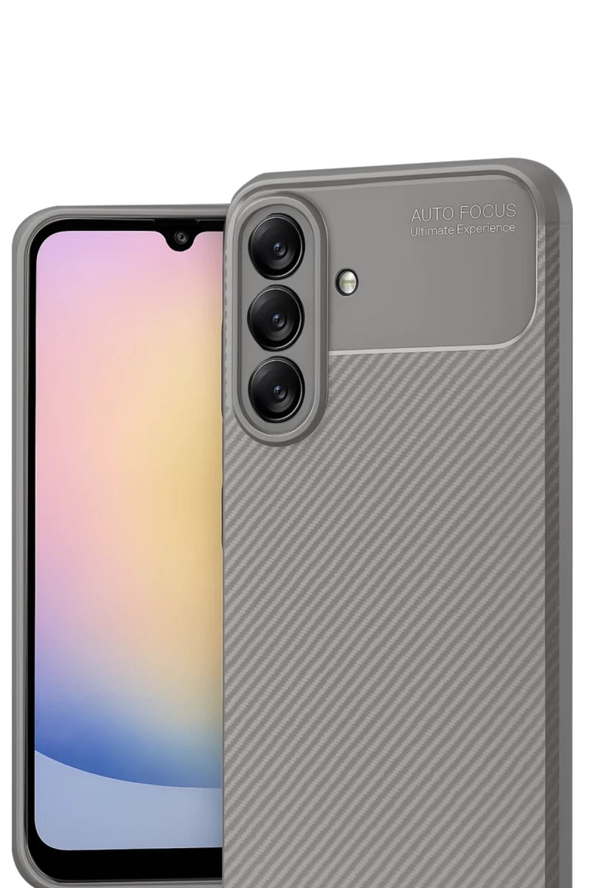 Samsung Galaxy A17 5G Uyumlu Auto Focus Karbon Kapak - Gri