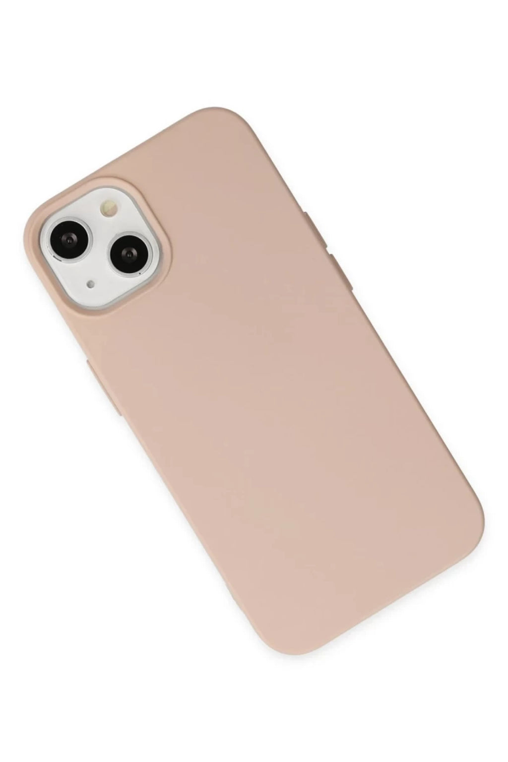 Apple iPhone 14 Plus Uyumlu Kılıf Nano içi Kadife Silikon - Pudra