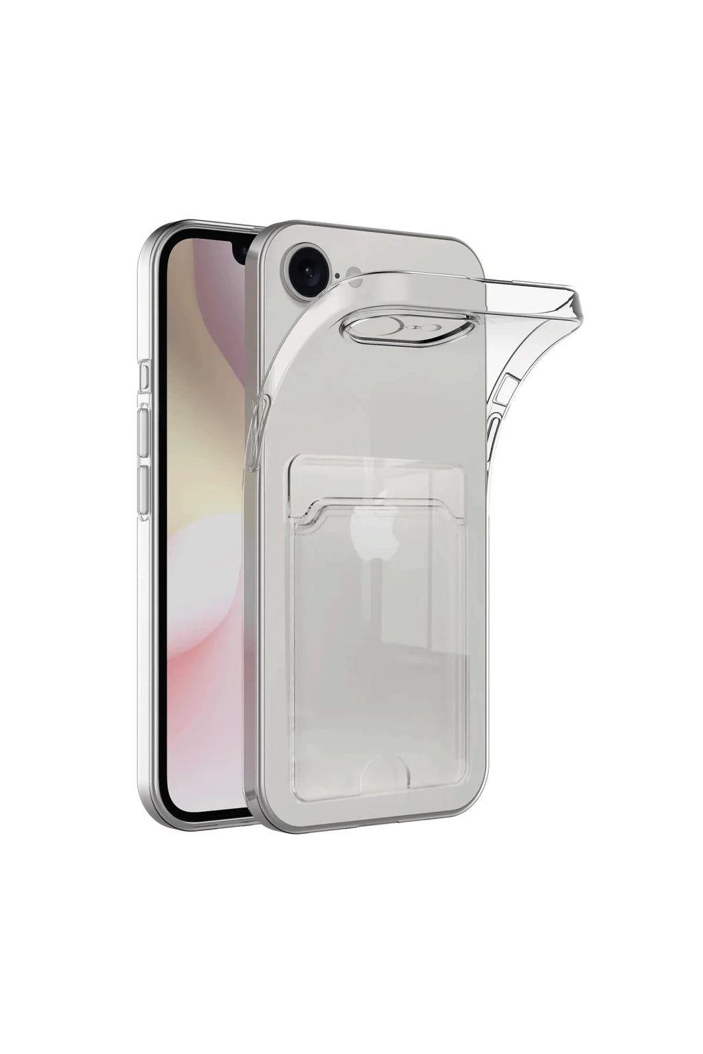 Apple iPhone 16E Uyumlu Kılıf Kart Şeffaf Silikon - Şeffaf