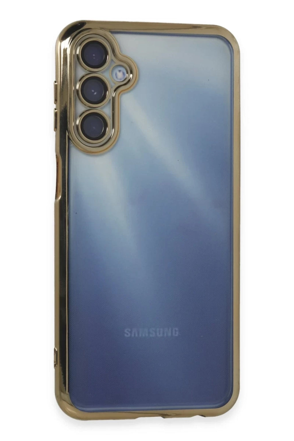 Samsung Galaxy A35 5G Uyumlu Kılıf Lensli Silikon - Gold