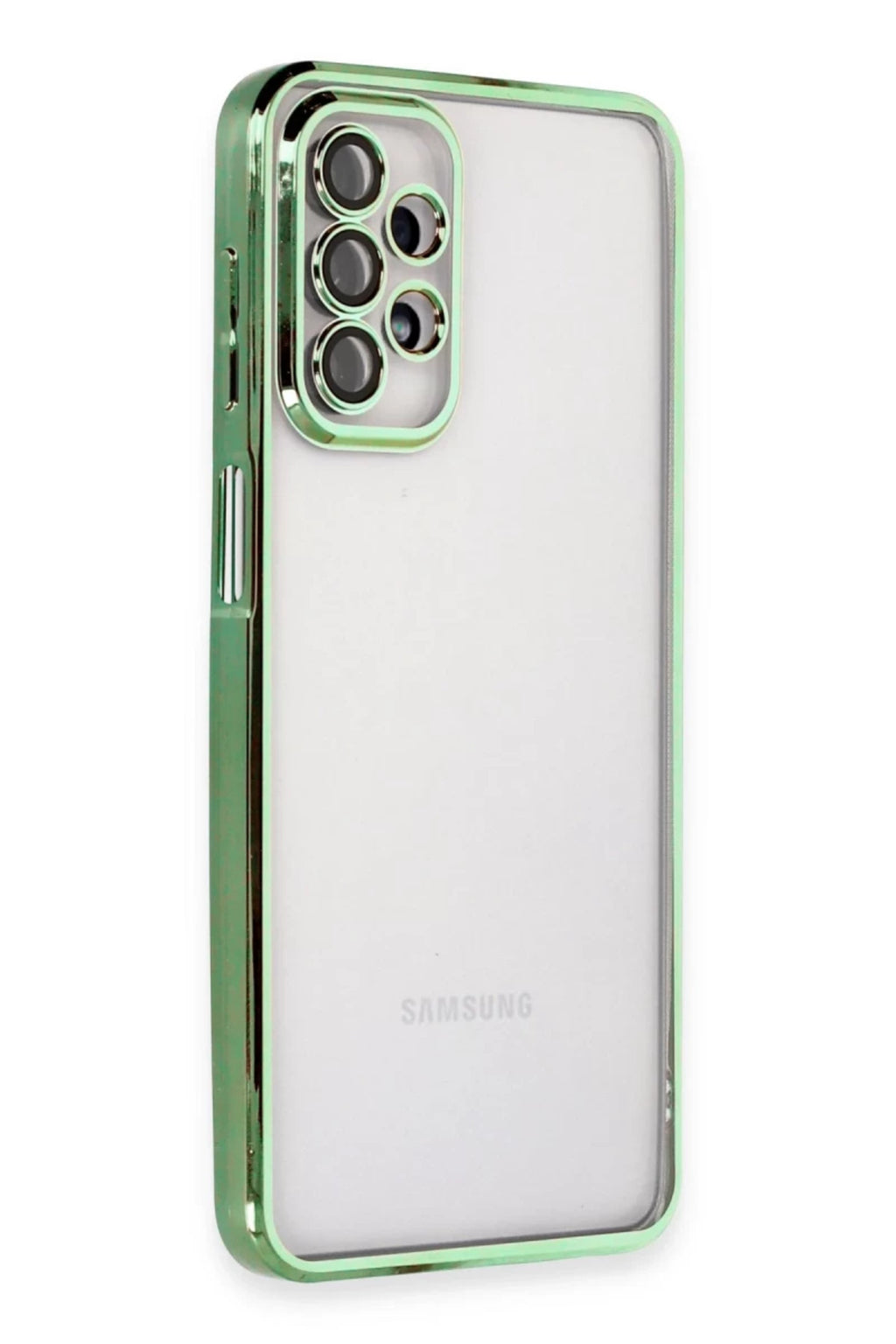 Samsung Galaxy A23 4G Uyumlu Kılıf Lensli Silikon - Yeşil
