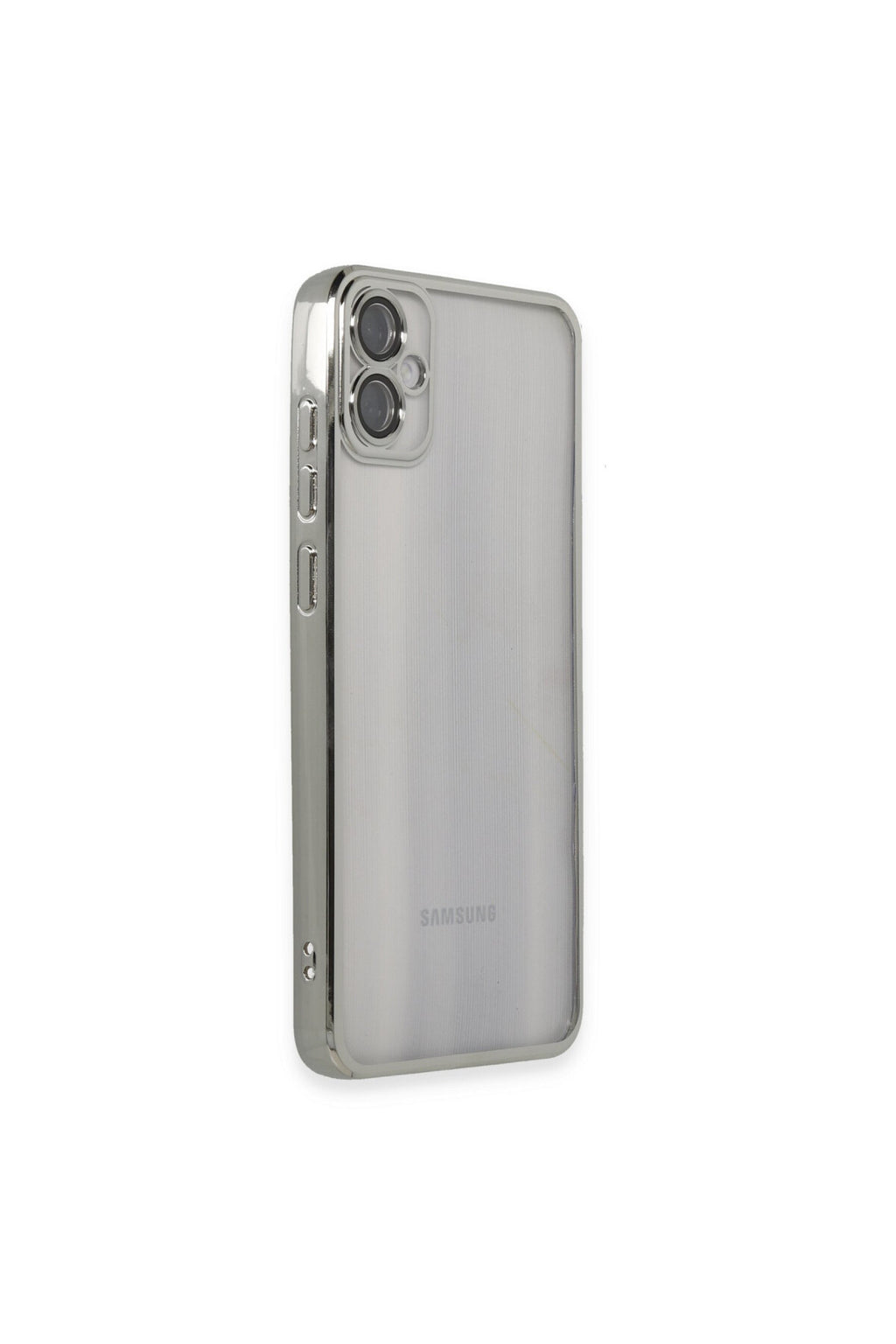 Samsung Galaxy A05 Uyumlu Kılıf Lensli Silikon - Gümüş