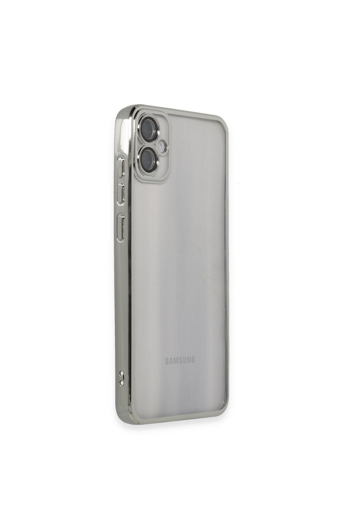 Samsung Galaxy A05 Uyumlu Kılıf Lensli Silikon - Gümüş