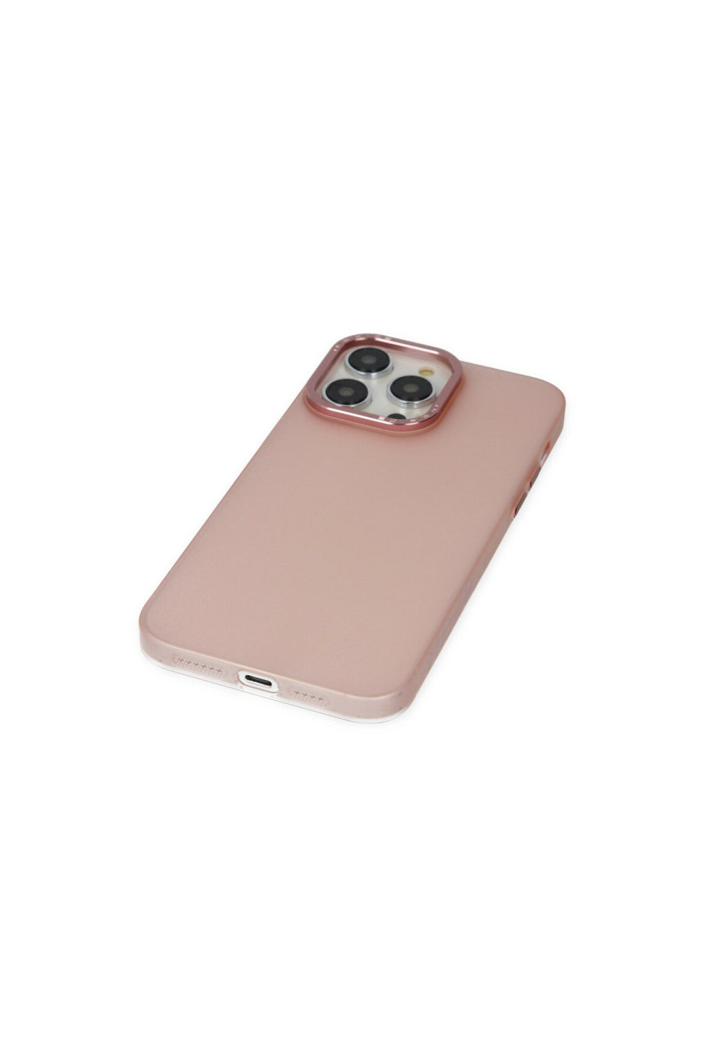 Apple iPhone 13 Pro Max Uyumlu Kılıf Modos Metal Kapak - Pembe