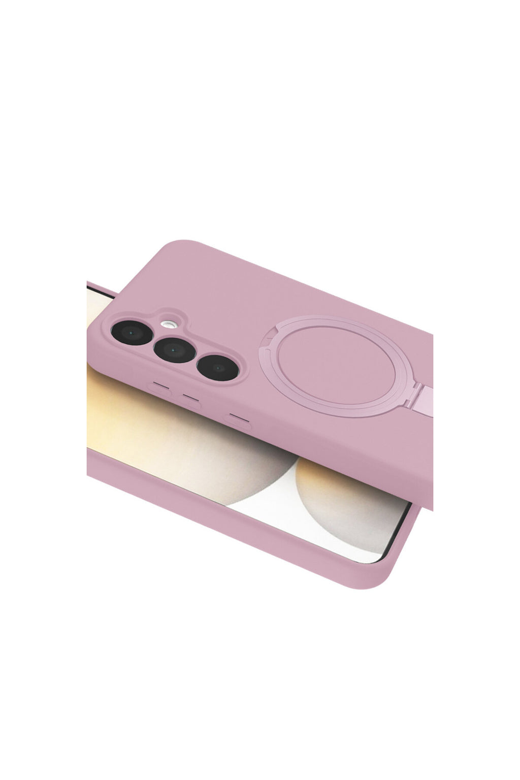 Samsung Galaxy A16 5G Uyumlu Regal Magsafe Standlı Kapak - Açık Pembe