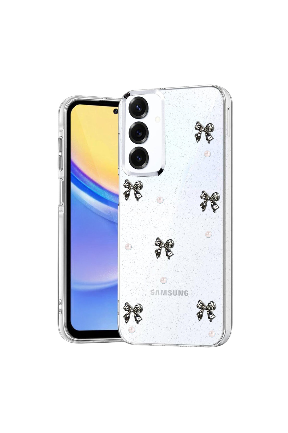 Samsung Galaxy A15 4G Uyumlu Fiyonk Desenli Kapak - Desen 8