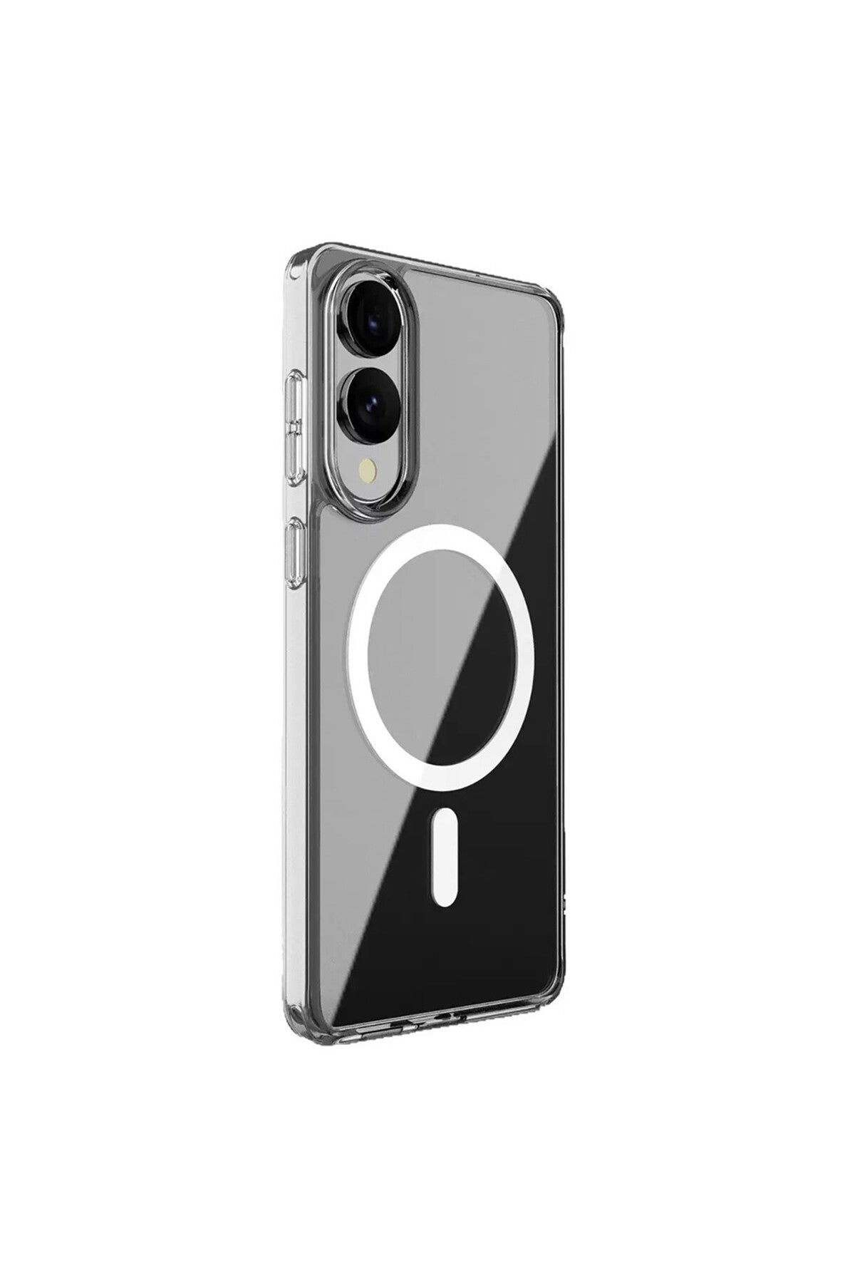 Samsung Galaxy S25 Uyumlu Edge Kılıf Magneticsafe Şeffaf Silikon - Şeffaf