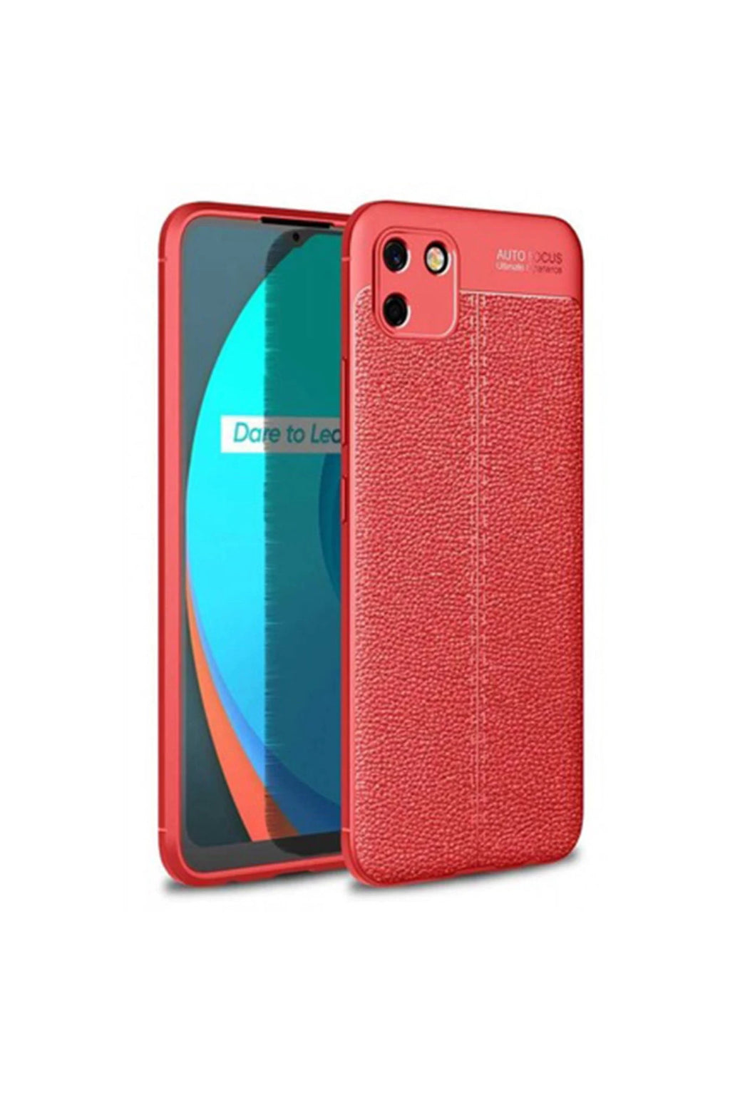 Realme C11 Uyumlu Kılıf Auto Focus Kapak - Kırmızı