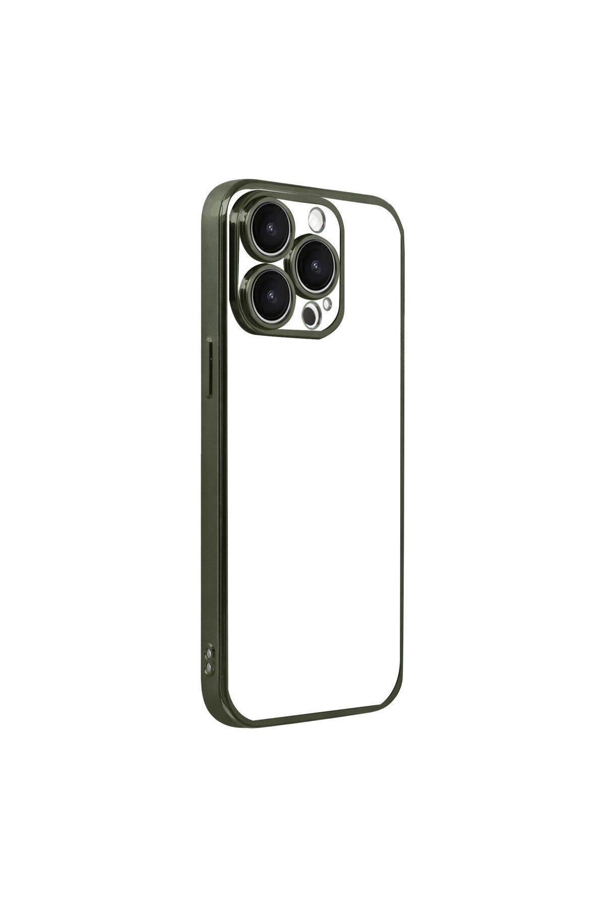 Apple iPhone 15 Pro Max Uyumlu Lensli Silikon - Yeşil