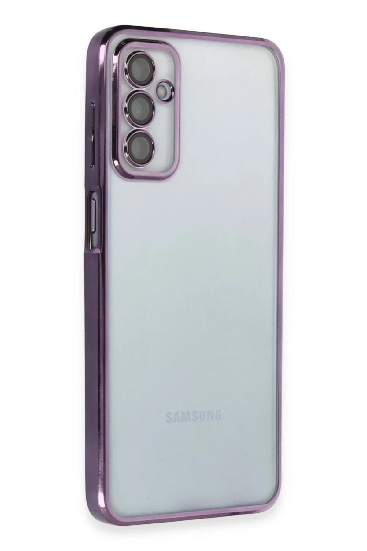 Samsung Galaxy M23 Uyumlu Kılıf Lensli Silikon - Mor
