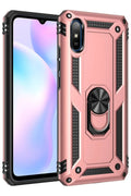 Xiaomi Redmi 9A Uyumlu Kılıf Sofya Yüzüklü Silikon Kapak - Rose