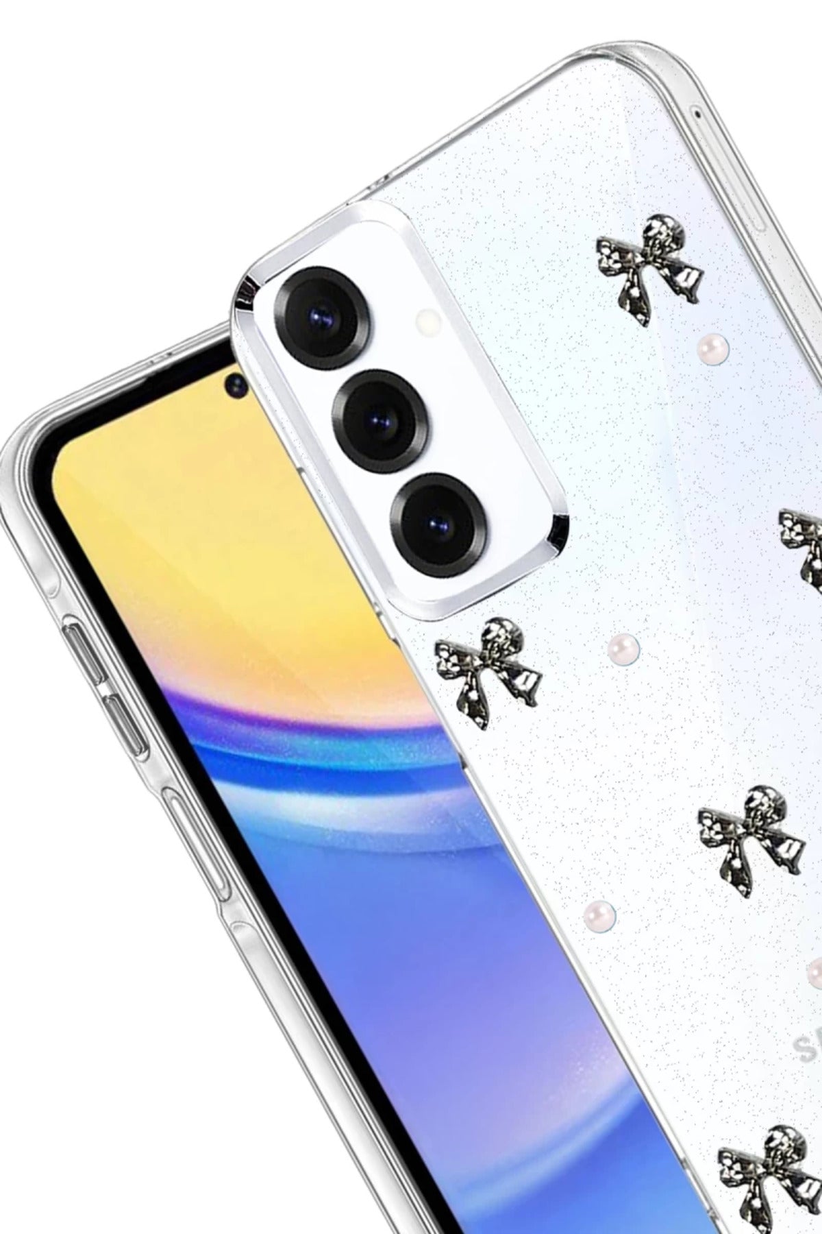 Samsung Galaxy A15 4G Uyumlu Fiyonk Desenli Kapak - Desen 8