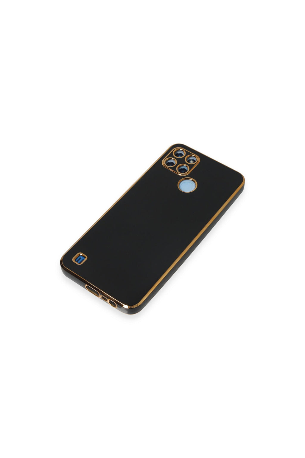 Realme C25Y Uyumlu Kılıf Volet Silikon - Siyah