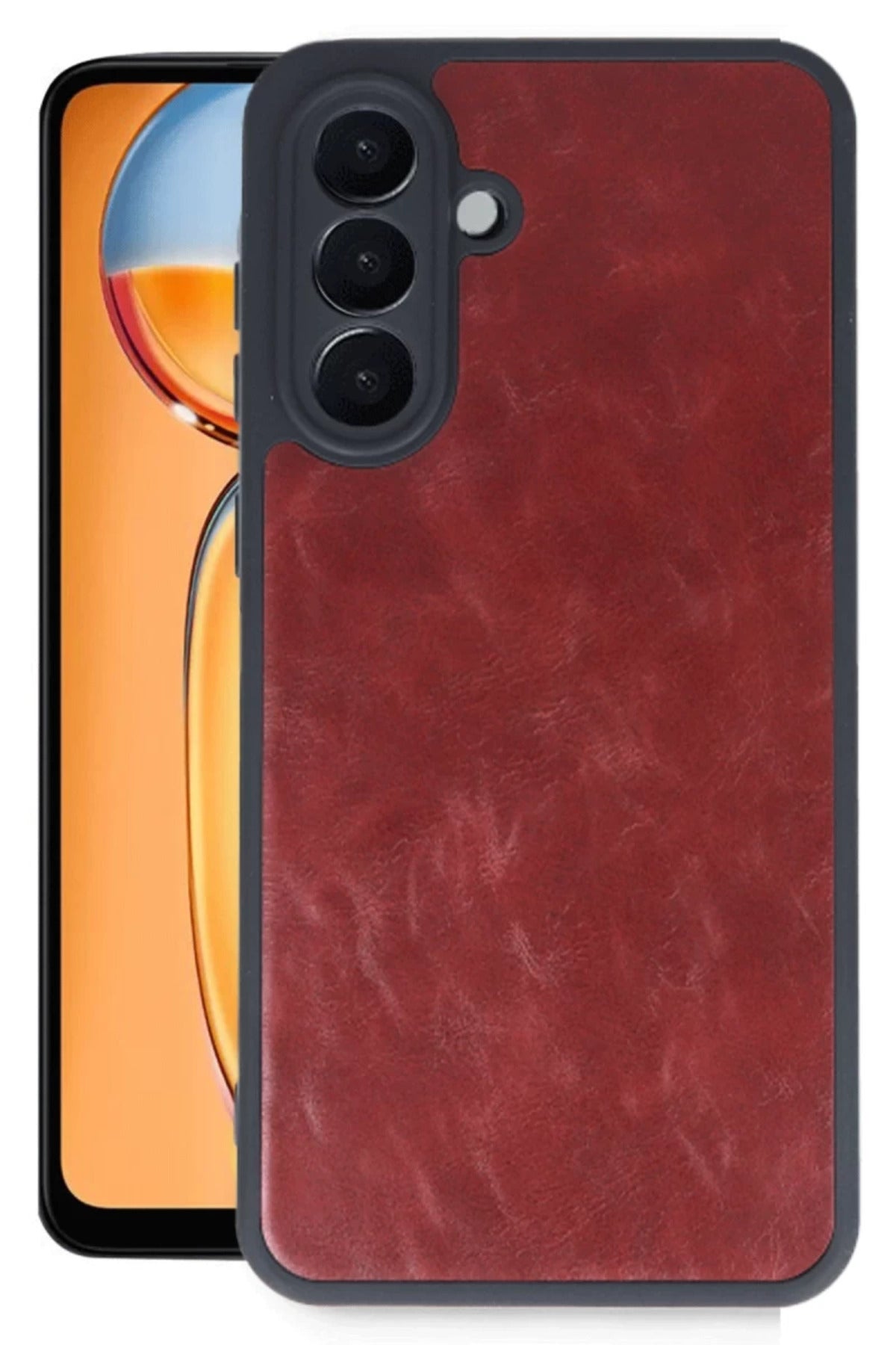 Samsung Galaxy A36 Uyumlu Kılıf Aras Deri Kapak - Bordo
