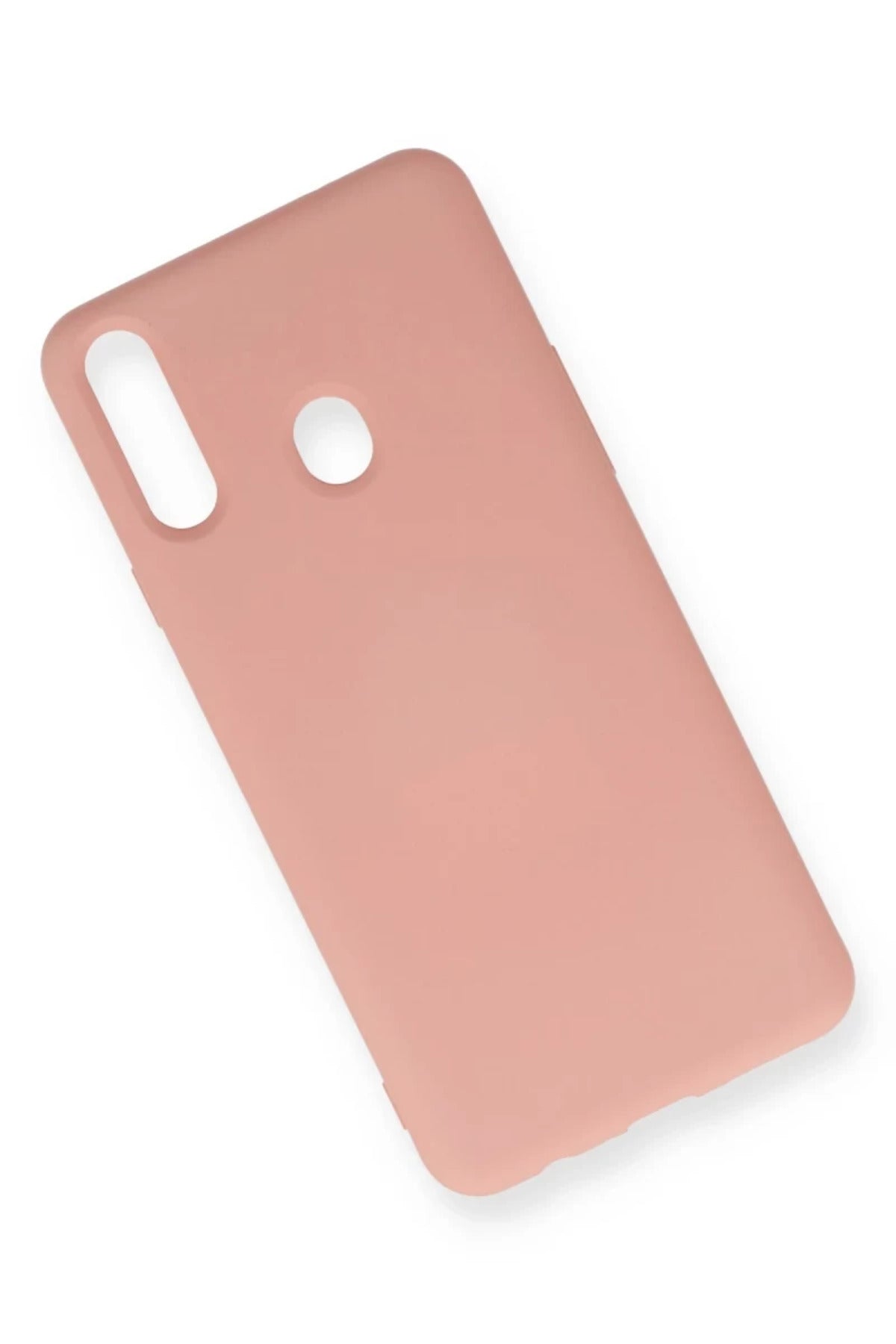 Samsung Galaxy A20S Uyumlu Kılıf Nano içi Kadife Silikon - Pudra